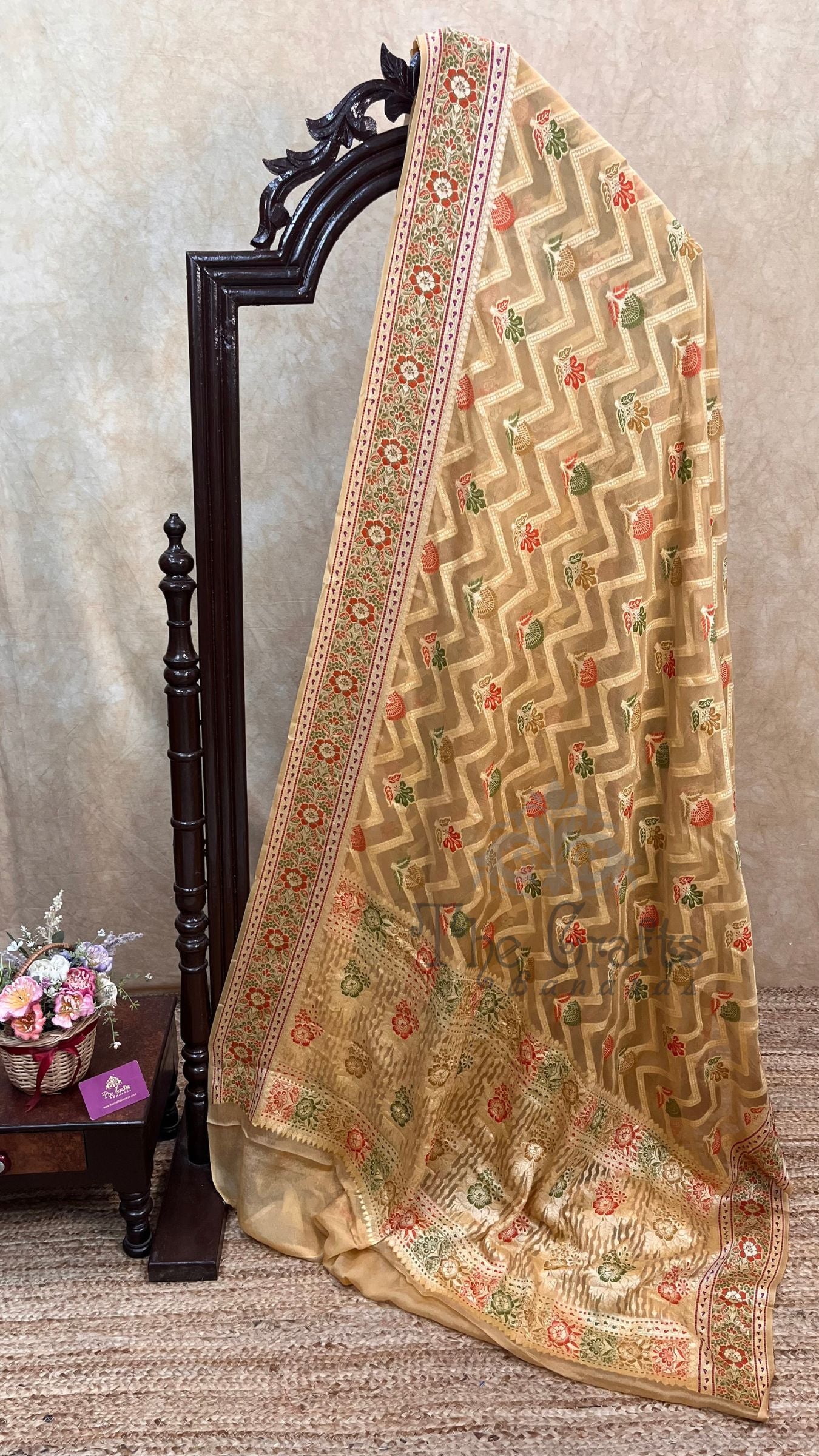 Pure Khaddi Chiffon Banarasi Saree