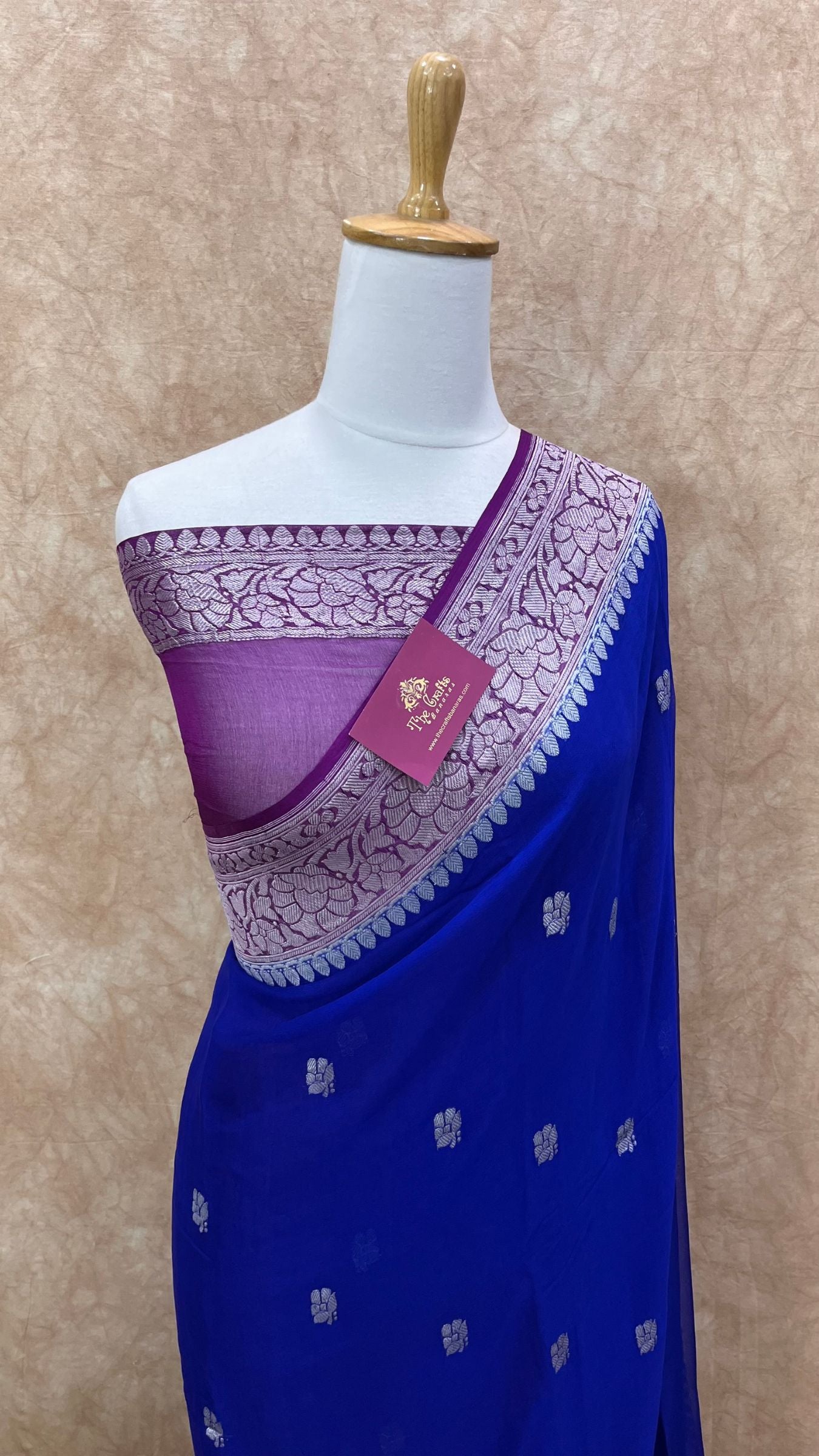 Pure Georgette Handloom Banarasi Saree