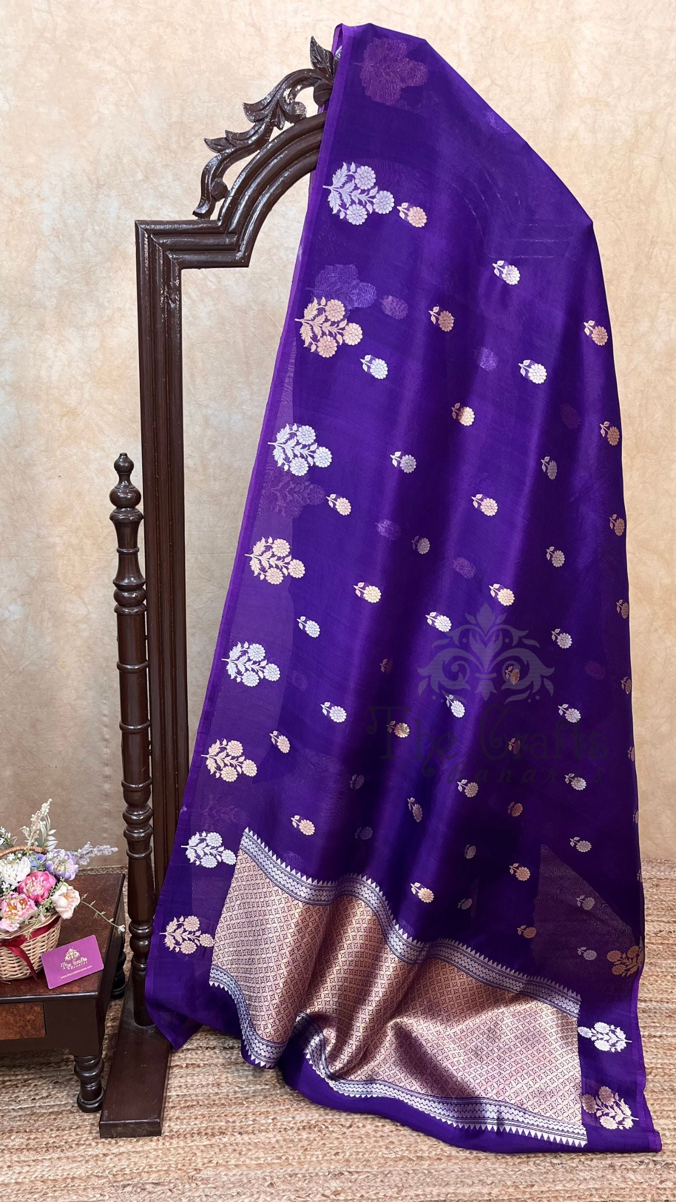 Pure Kora Silk Handloom Banarasi Saree