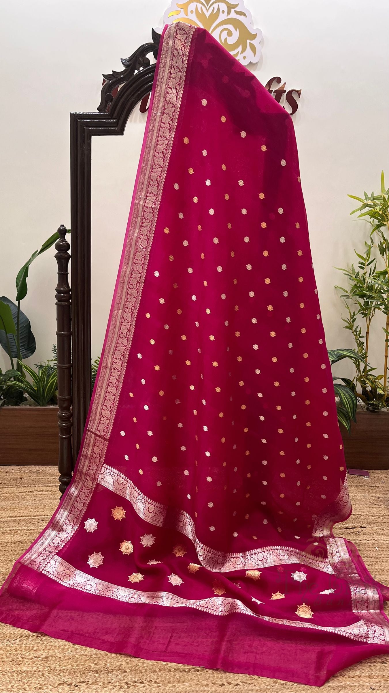 Pure Kora Silk Handloom Banarasi Saree