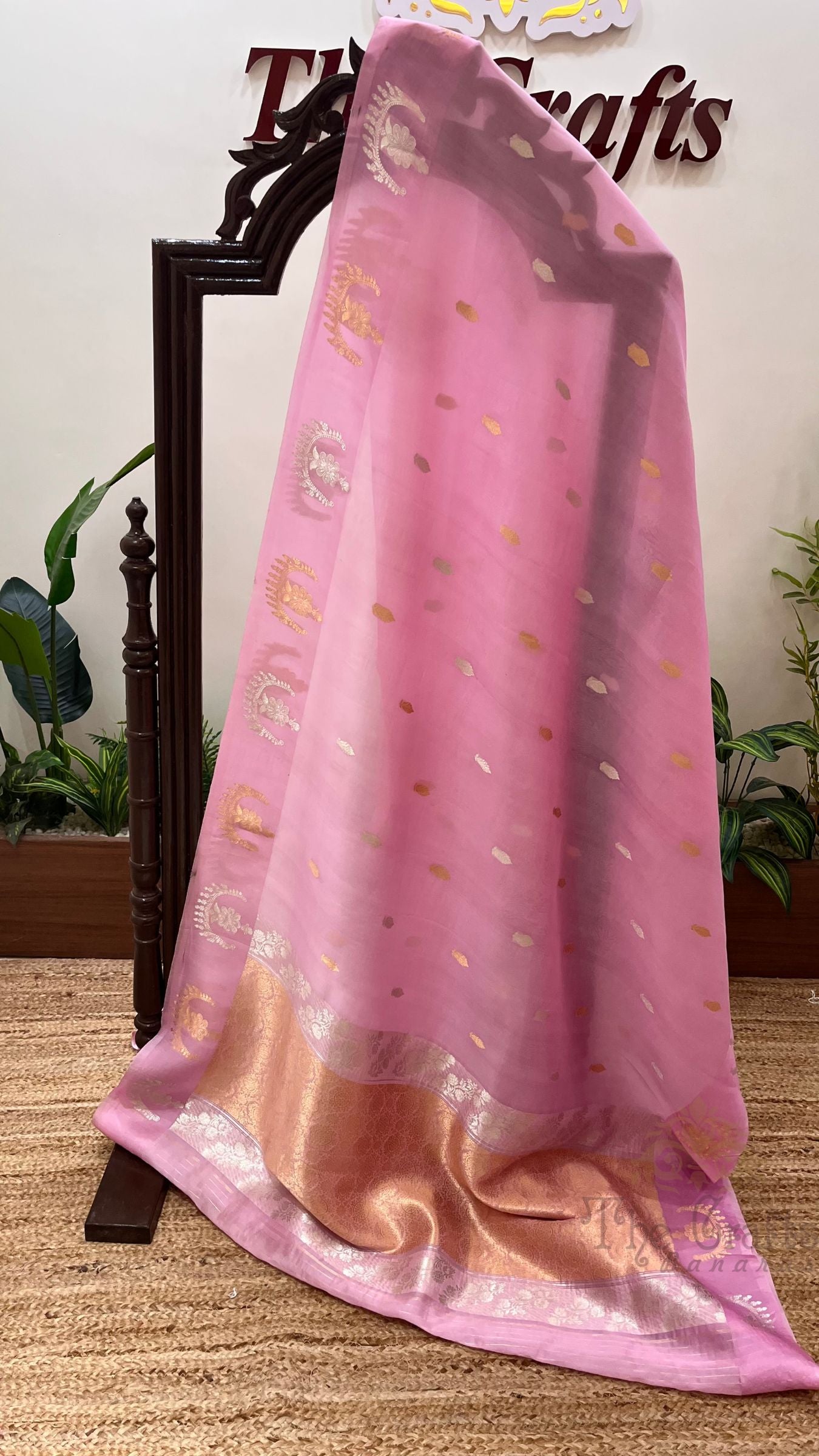 Pure Kora Silk Handloom Banarasi Saree