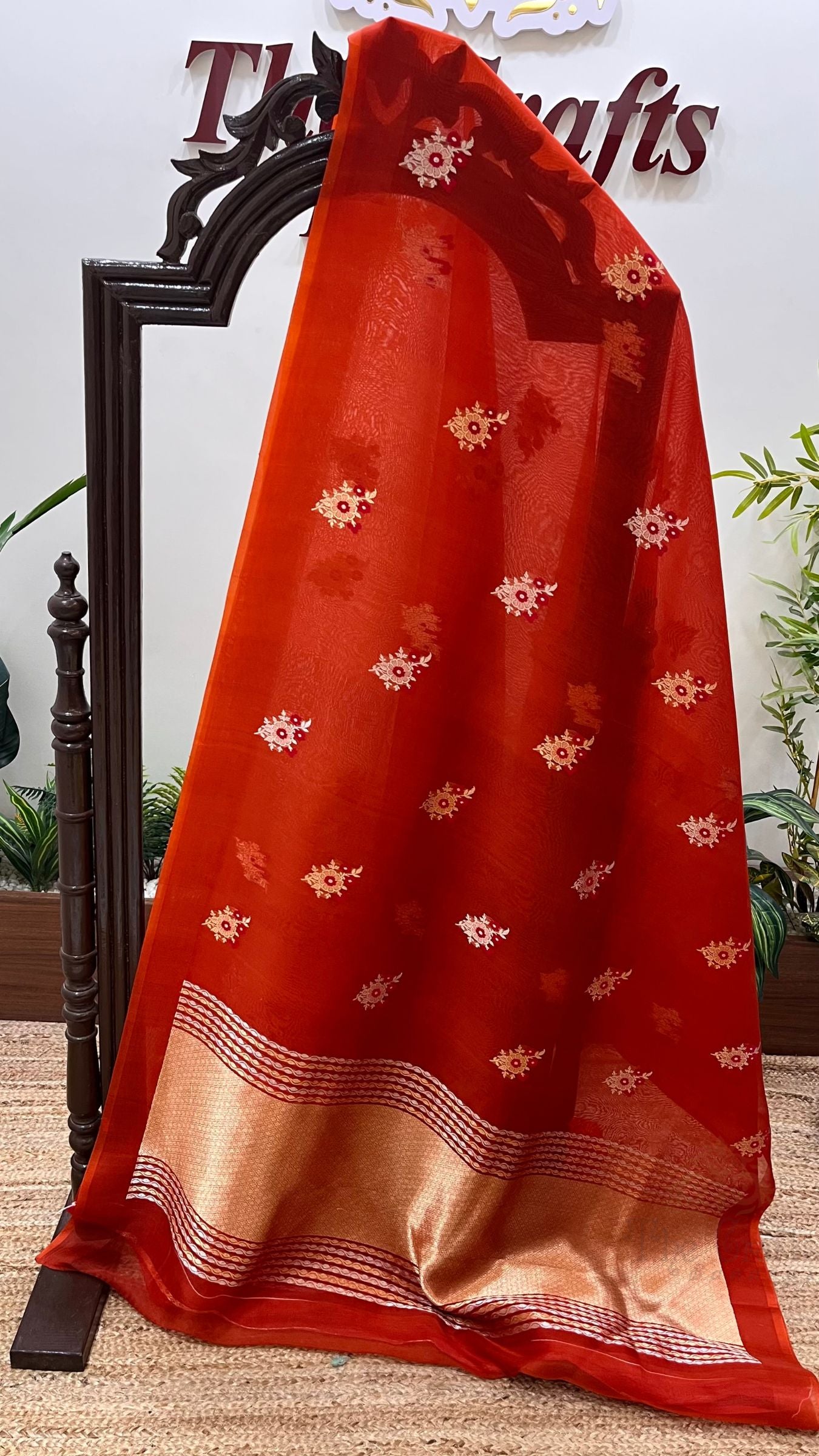 Pure Kora Silk Handloom Banarasi Saree