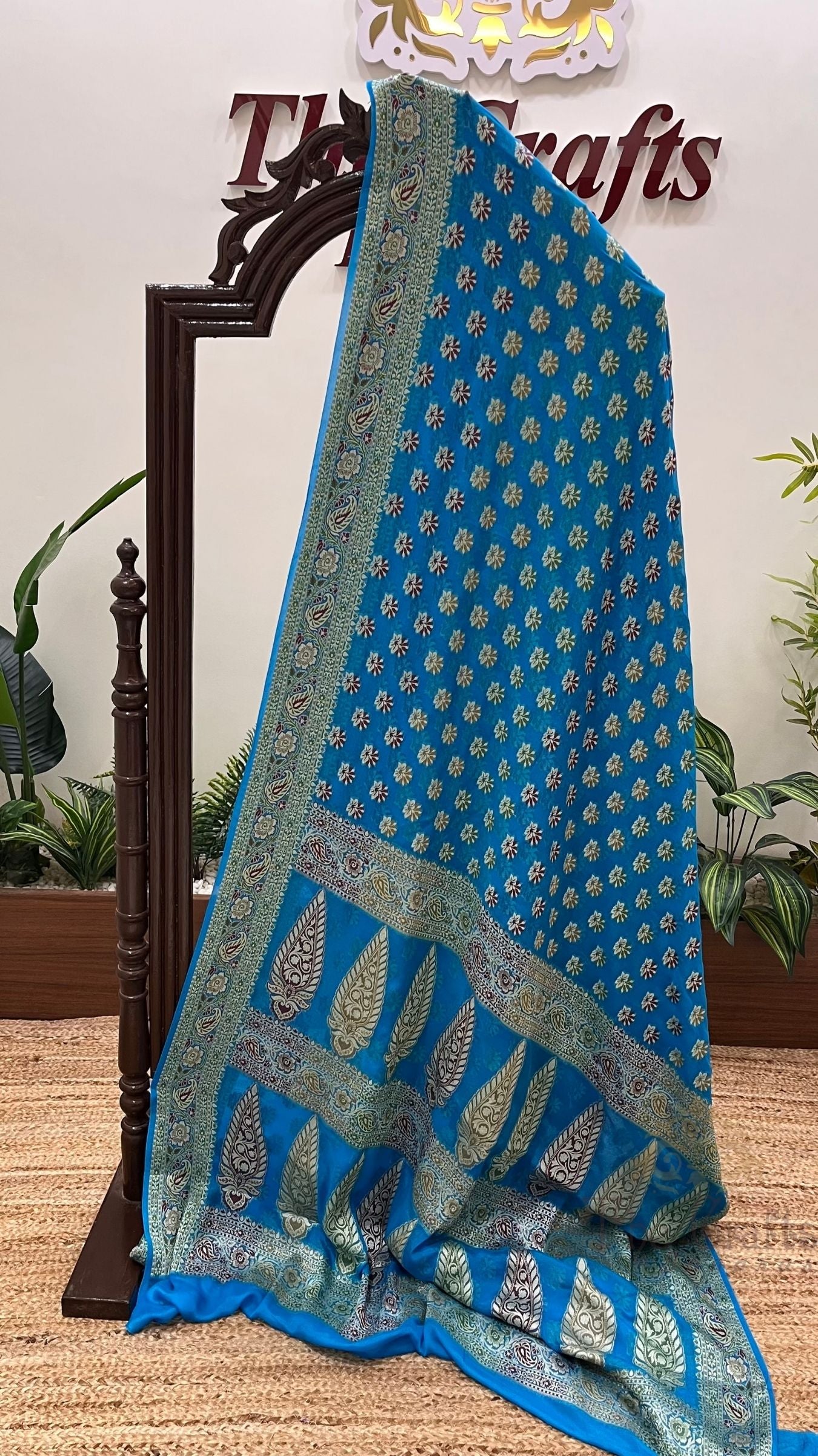 Pure Khaddi Chiffon Banarasi Saree