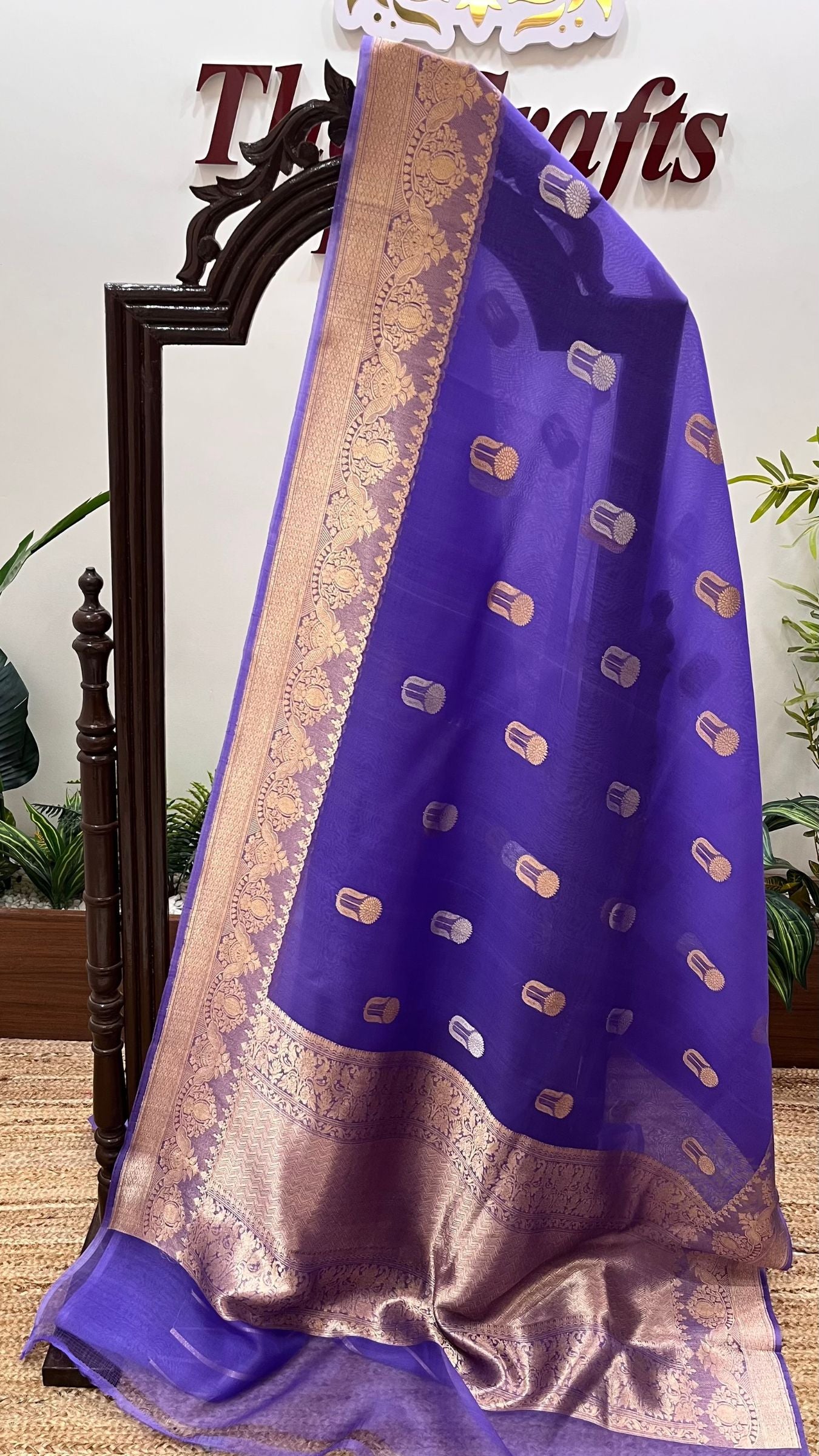 Pure Kora Silk Handloom Banarasi Saree