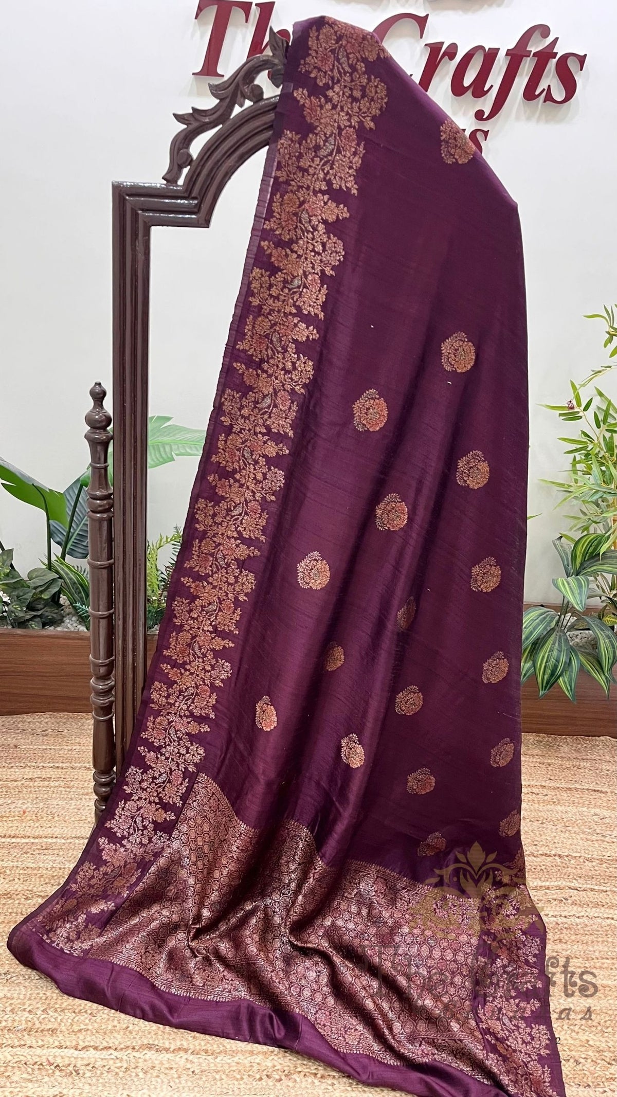 Pure Tussar Silk Handloom Banarasi Saree