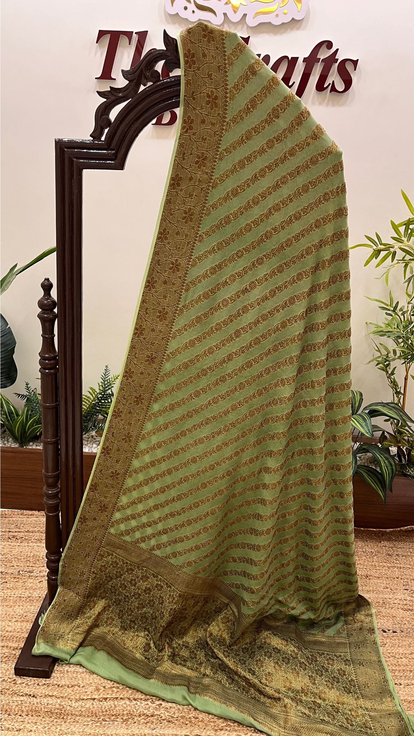 Pure Khaddi Chiffon Banarasi Saree