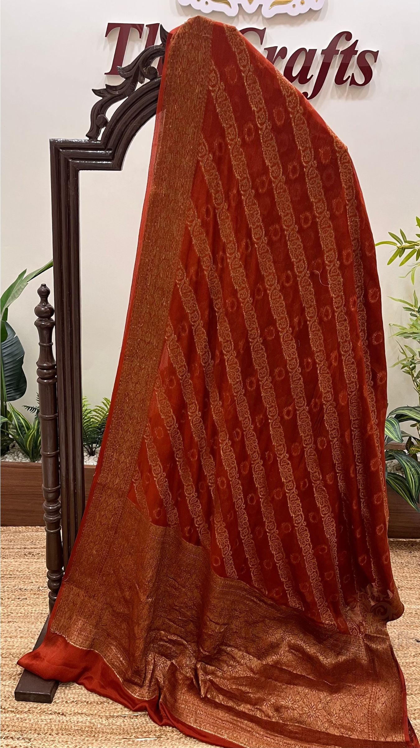 Pure Khaddi Chiffon Banarasi Saree