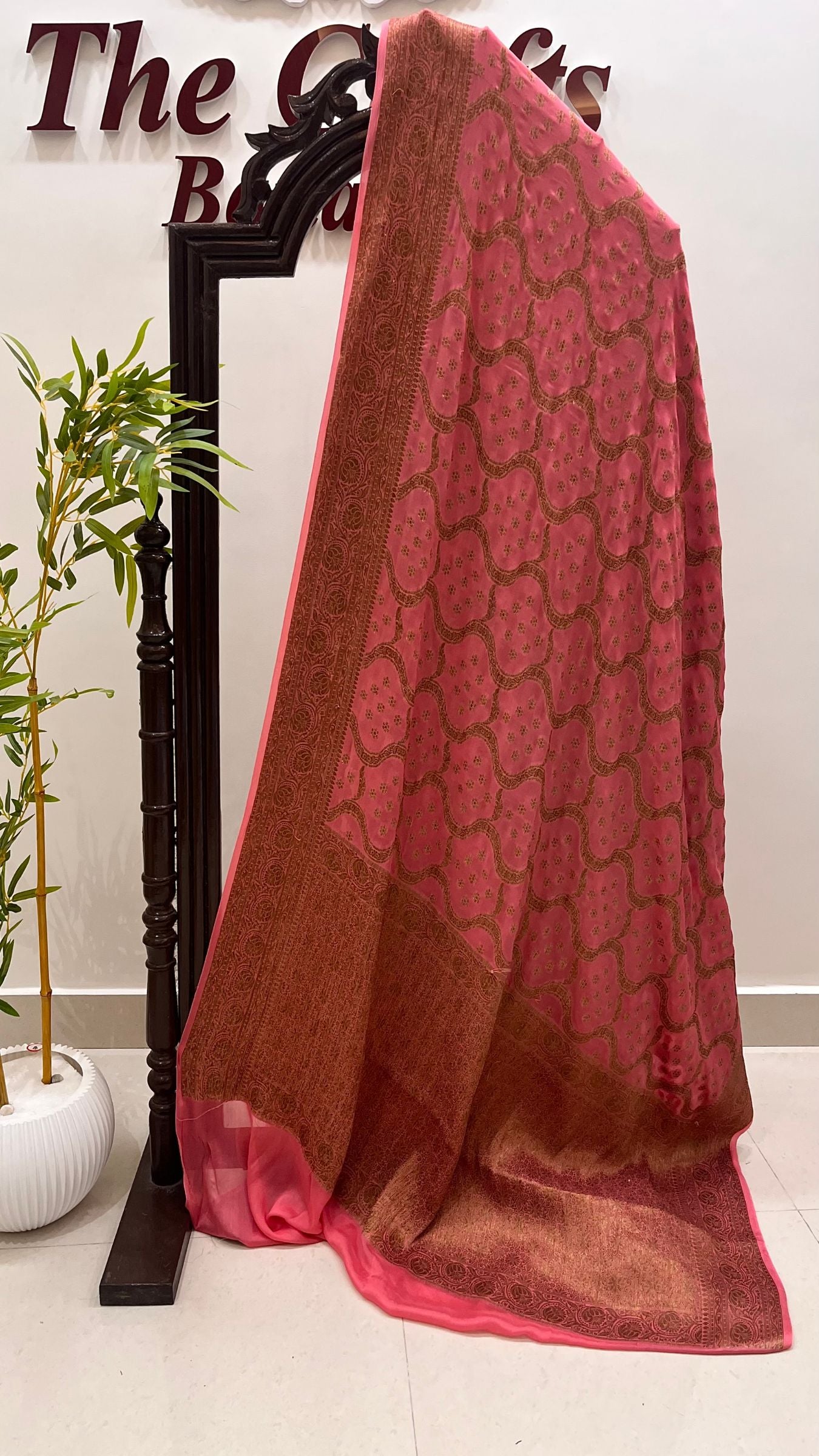 Pure Khaddi Chiffon Banarasi Saree