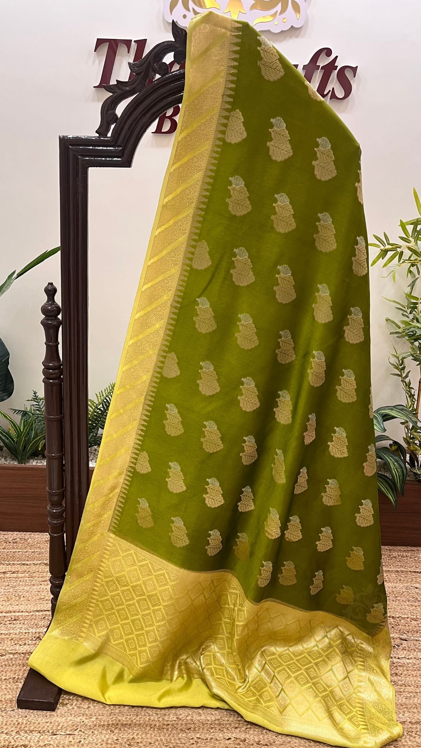 Pure Mango Silk Banarasi Saree