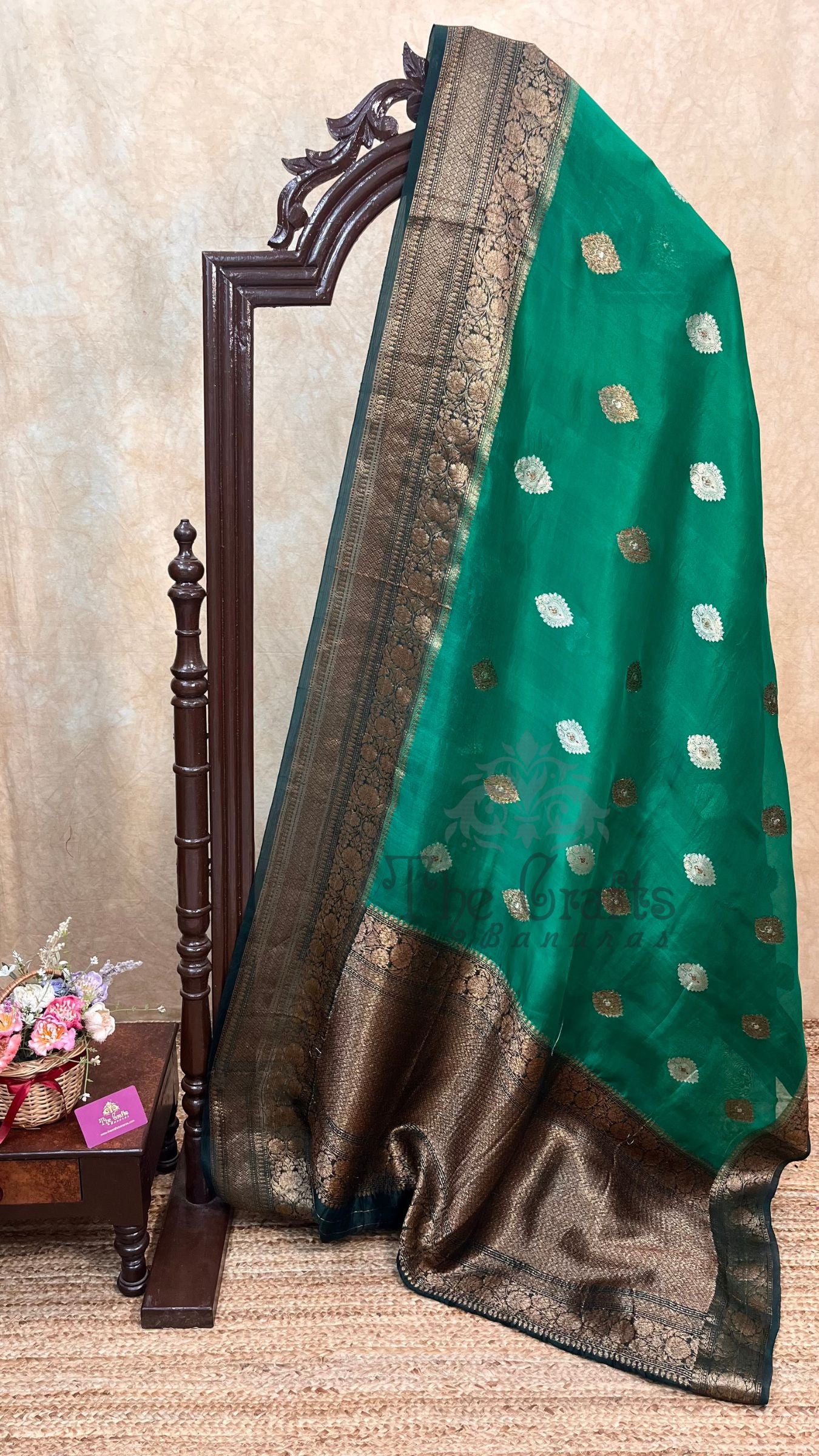 Pure Kora Silk Handloom Banarasi Saree