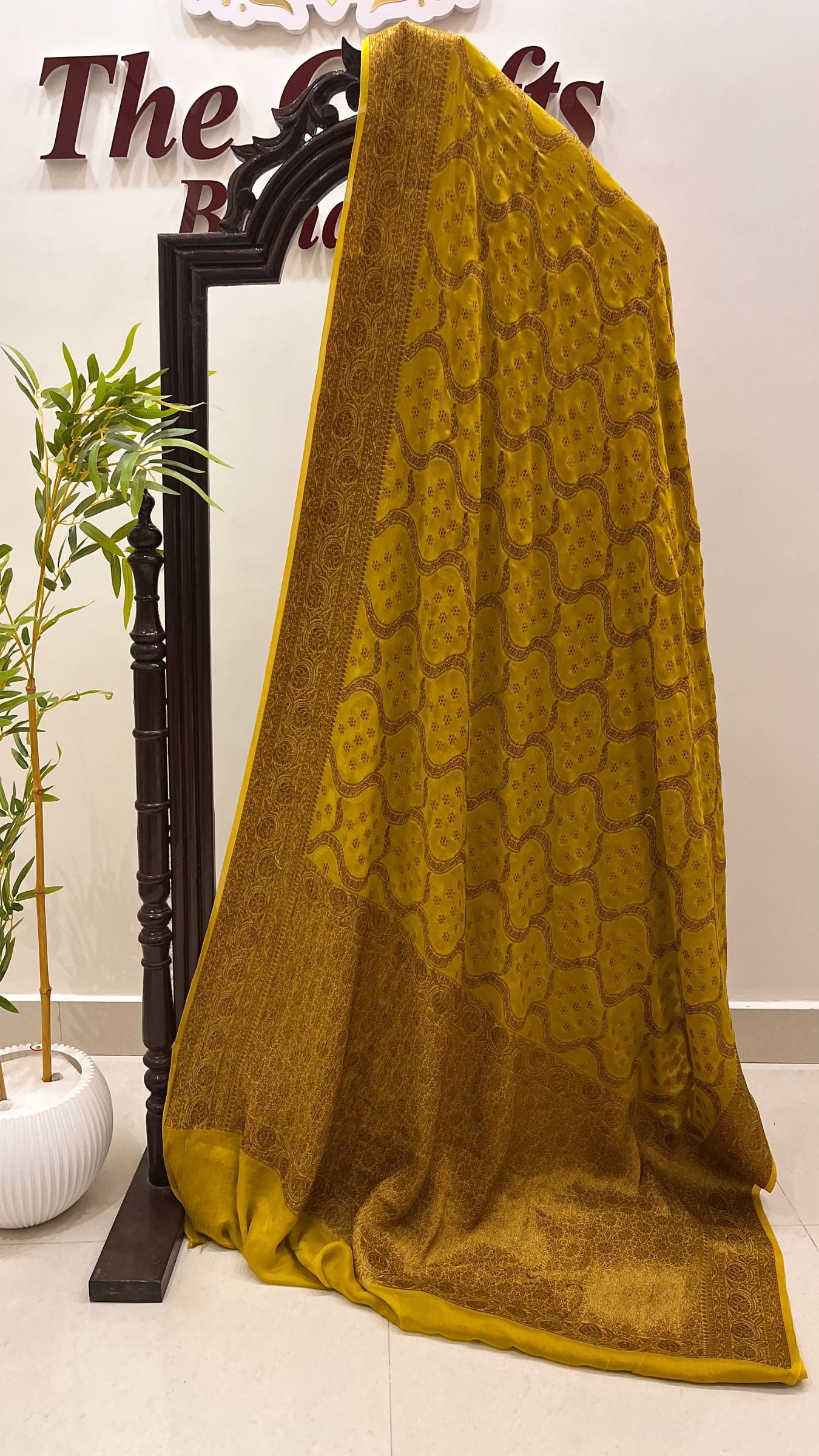 Pure Khaddi Chiffon Banarasi Saree