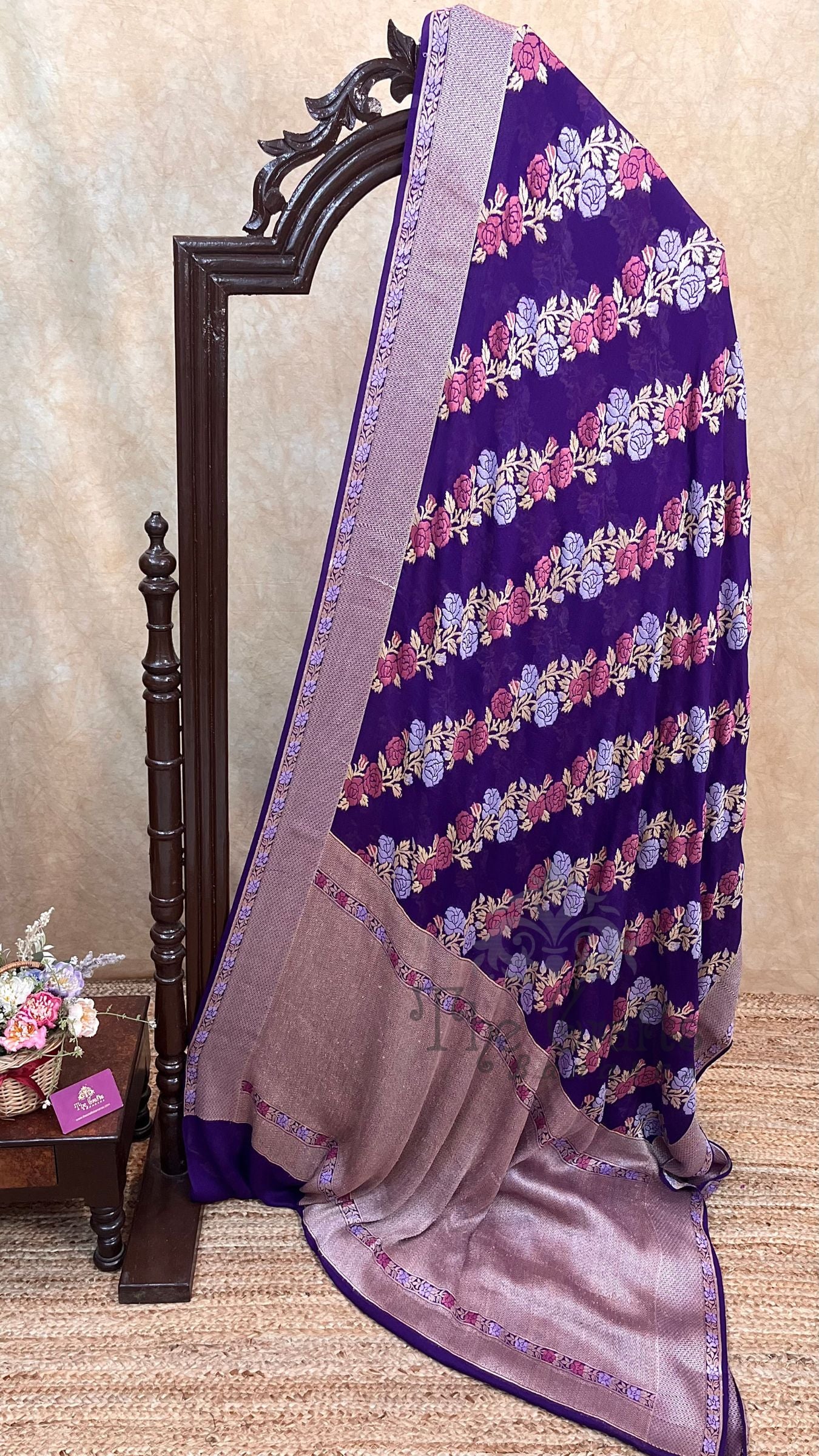Pure Khaddi Chiffon Banarasi Saree