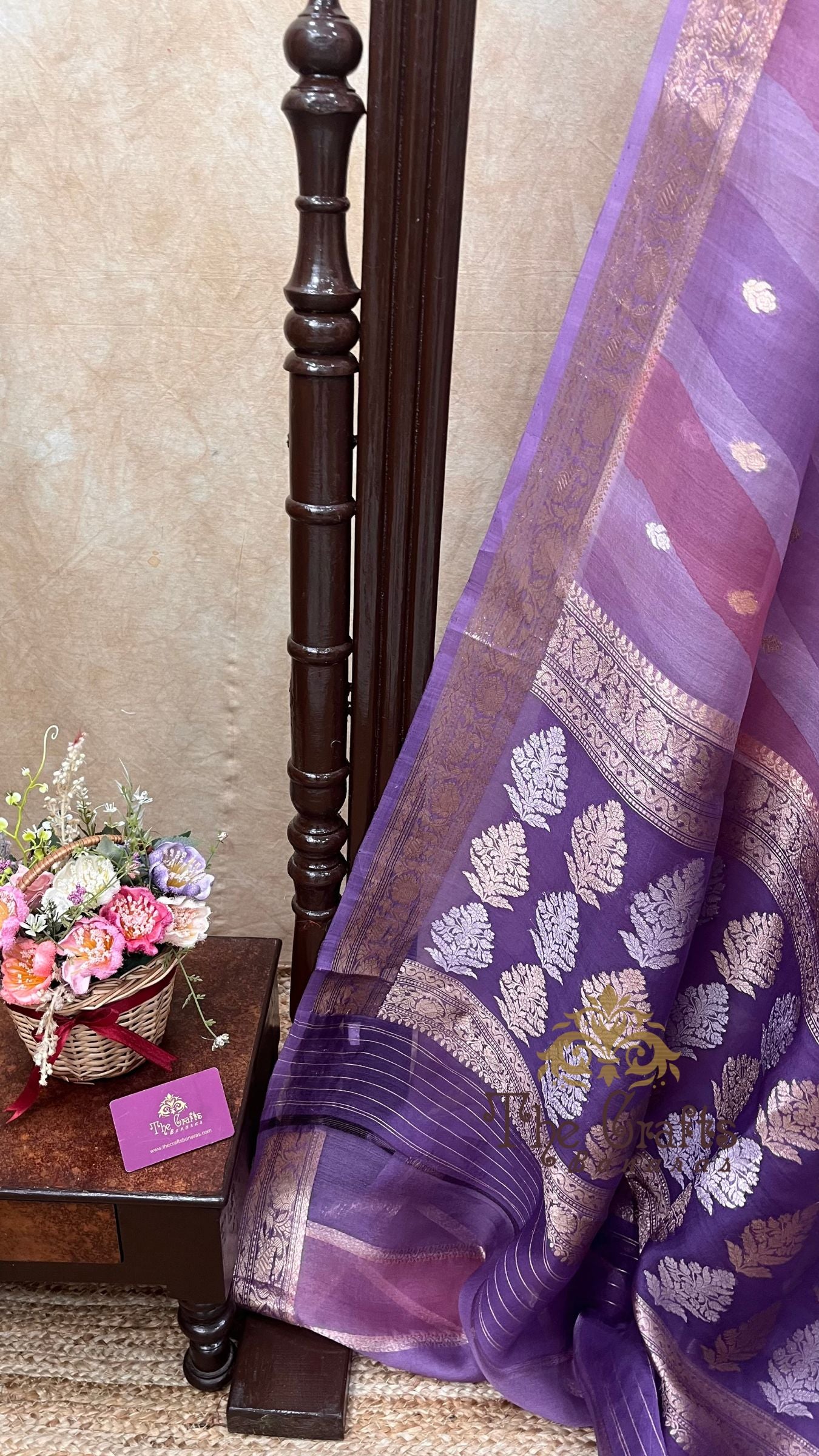 Pure Kora Silk Handloom Banarasi Saree