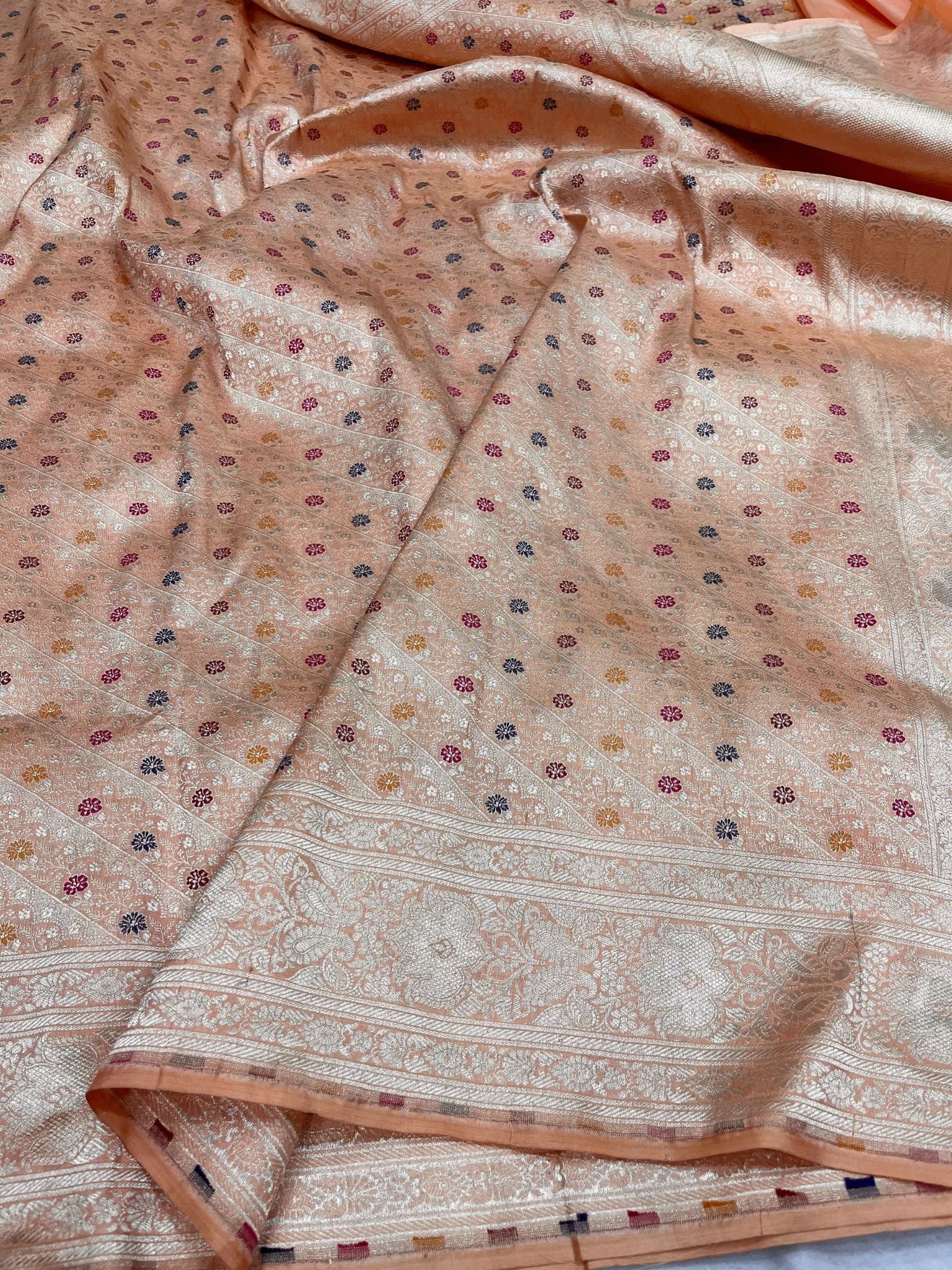 Pure Katan Silk Handloom Banarasi Saree - Tanchui Brocade Meena
