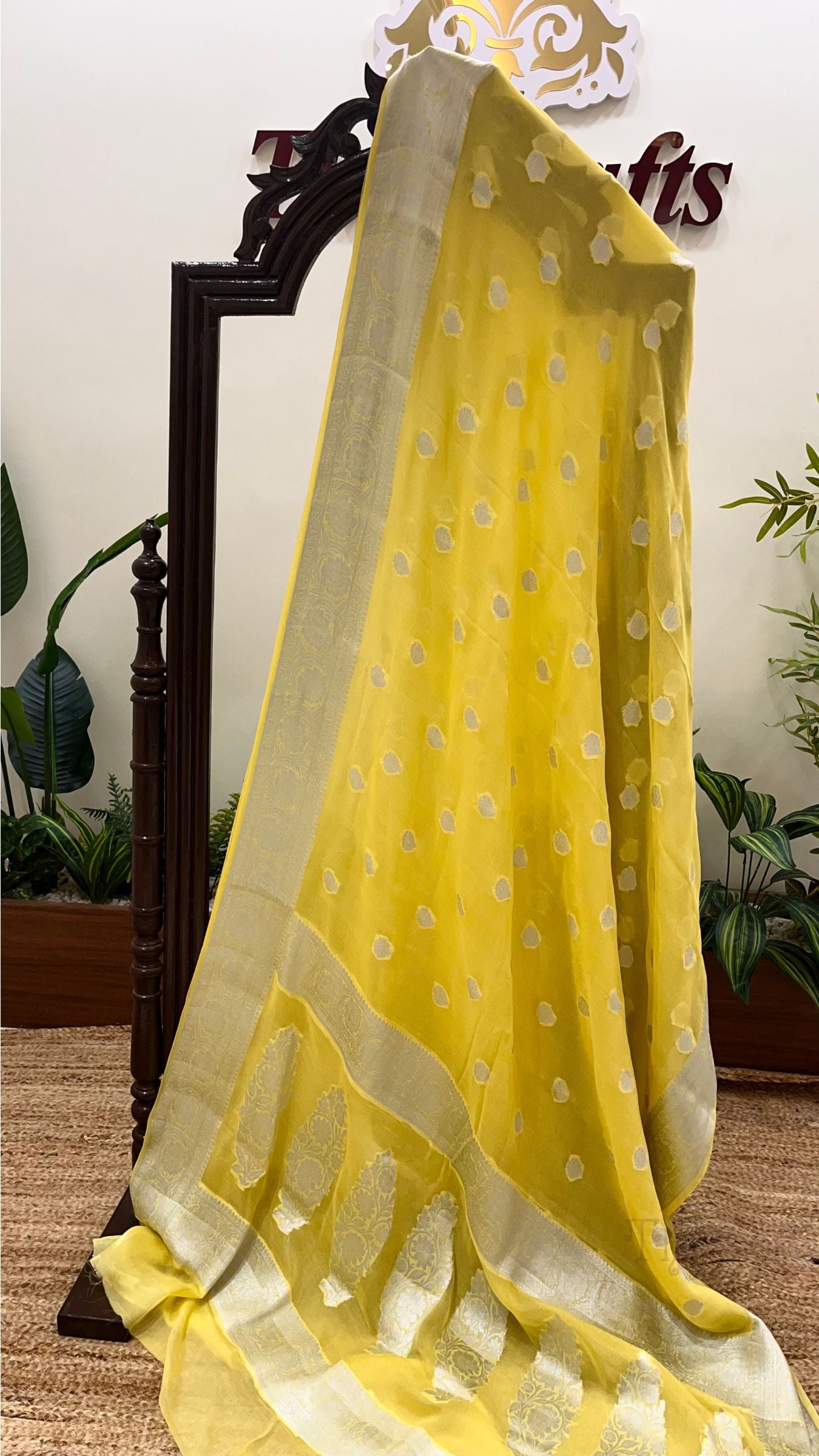 Pure Khaddi Chiffon Banarasi Saree