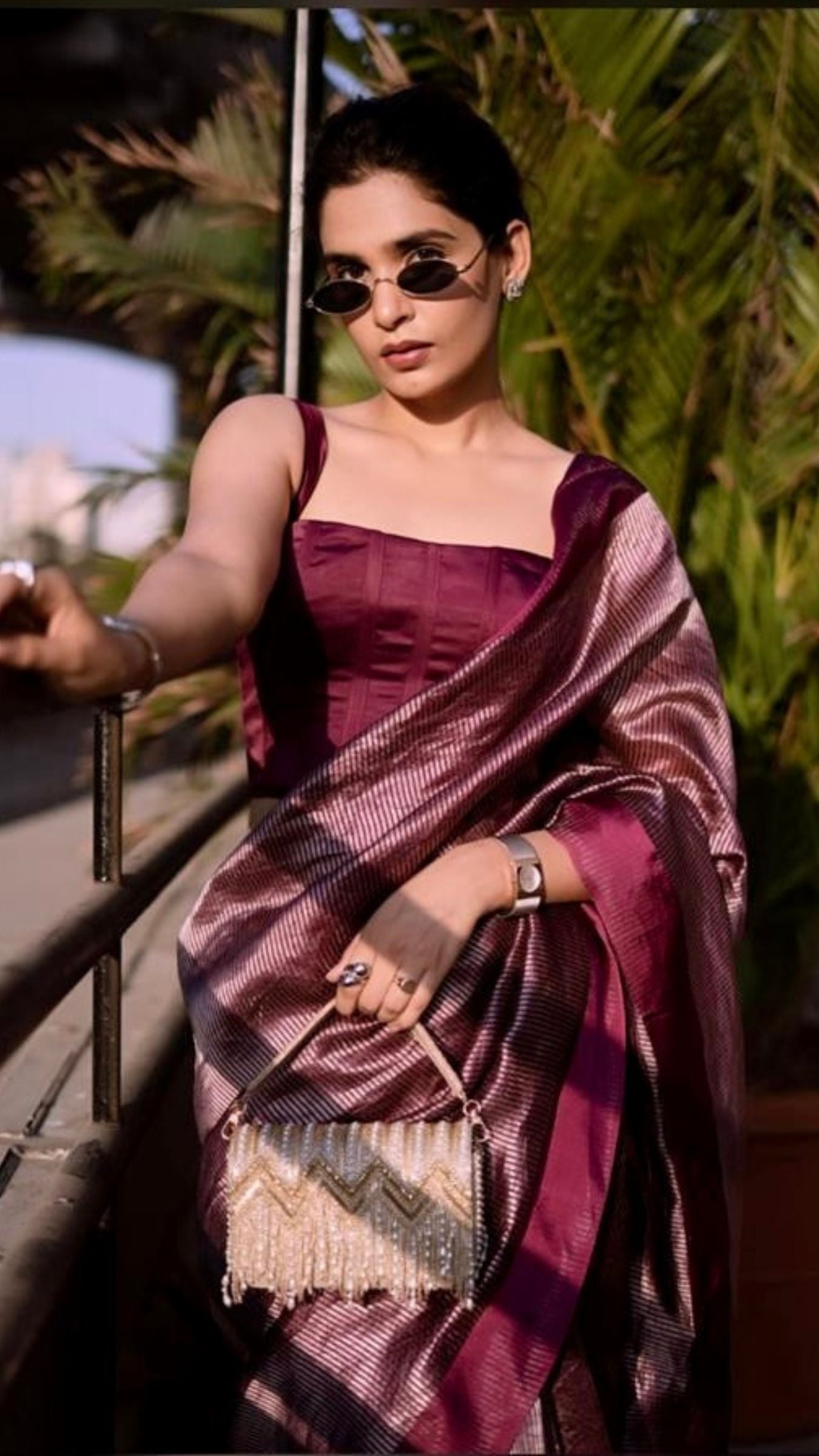 Pure Tissue Silk Handloom Banarasi Saree - with Satin Border