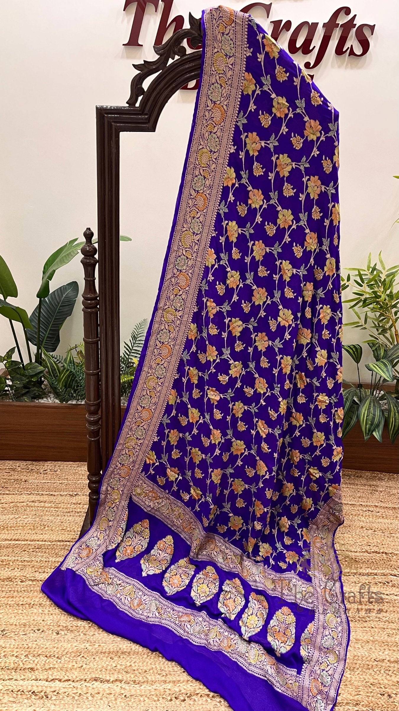 Pure Khaddi Chiffon Banarasi Saree