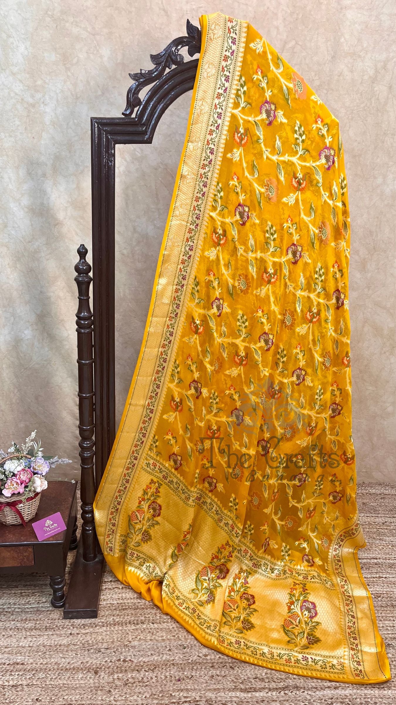 Pure Khaddi Chiffon Banarasi Saree