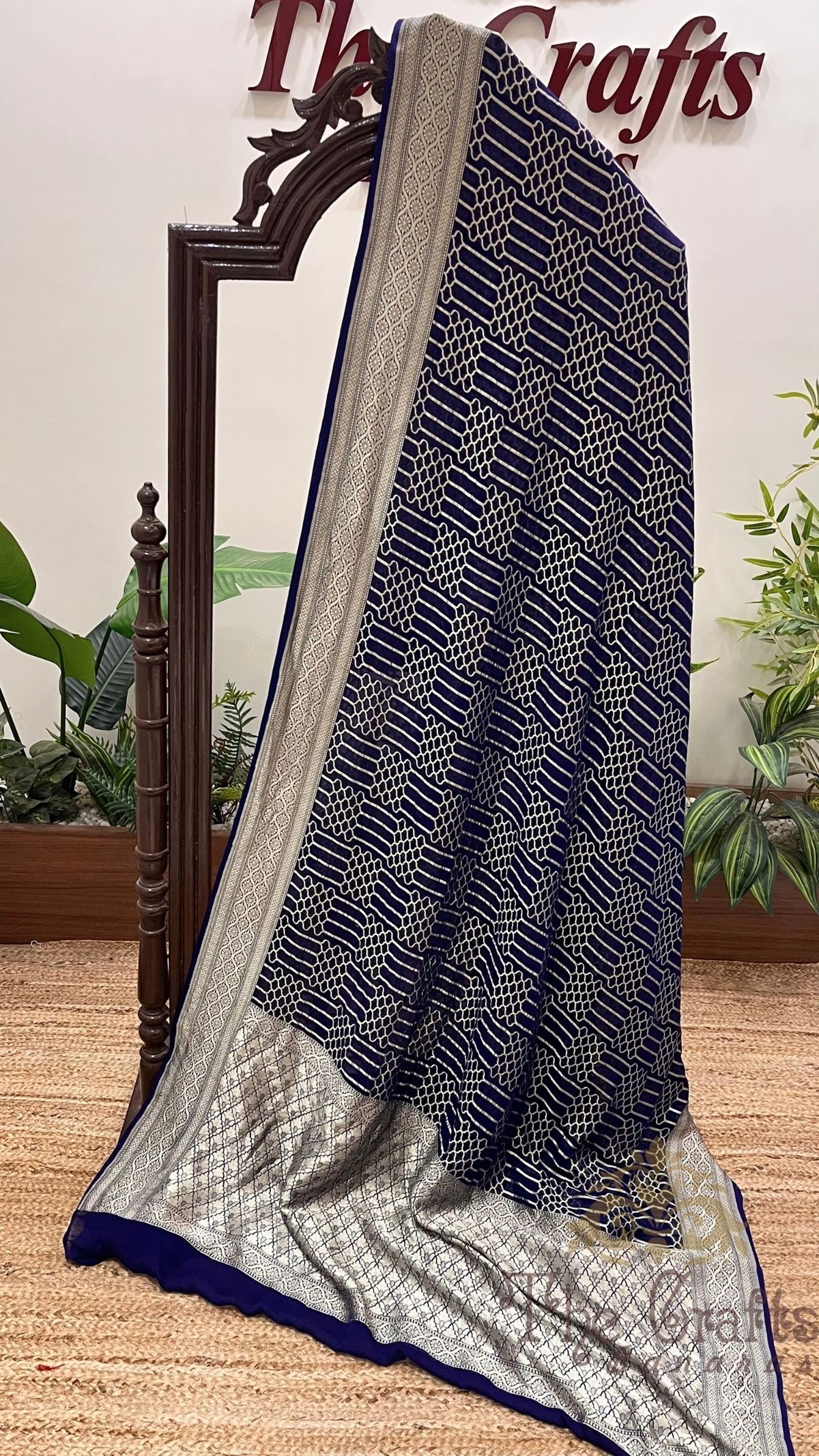 Khaddi Georgette Handloom Banarasi Saree