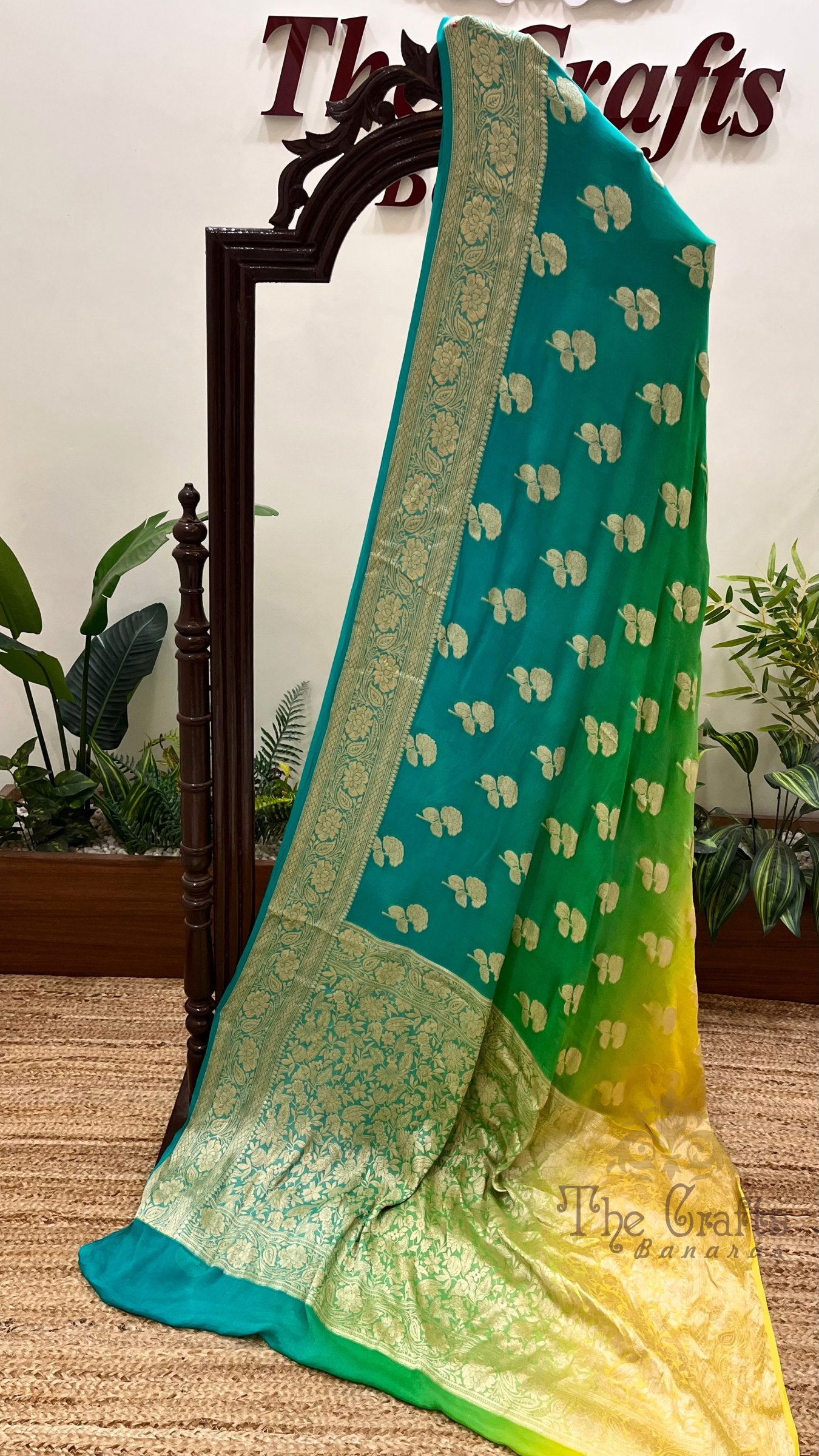 Pure Khaddi Chiffon Banarasi Saree