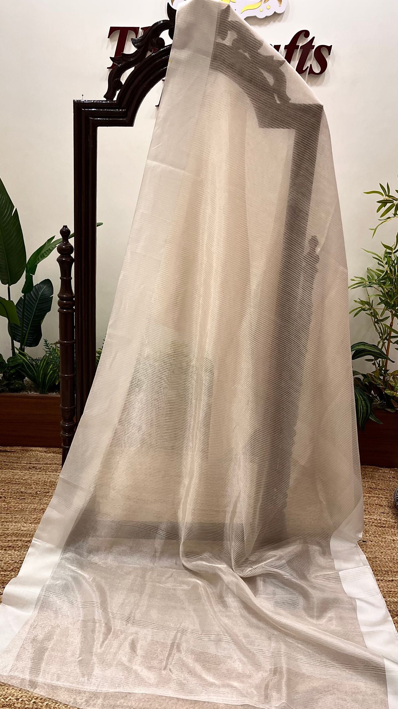 Pure Tissue Silk Handloom Banarasi Saree - with Satin Border