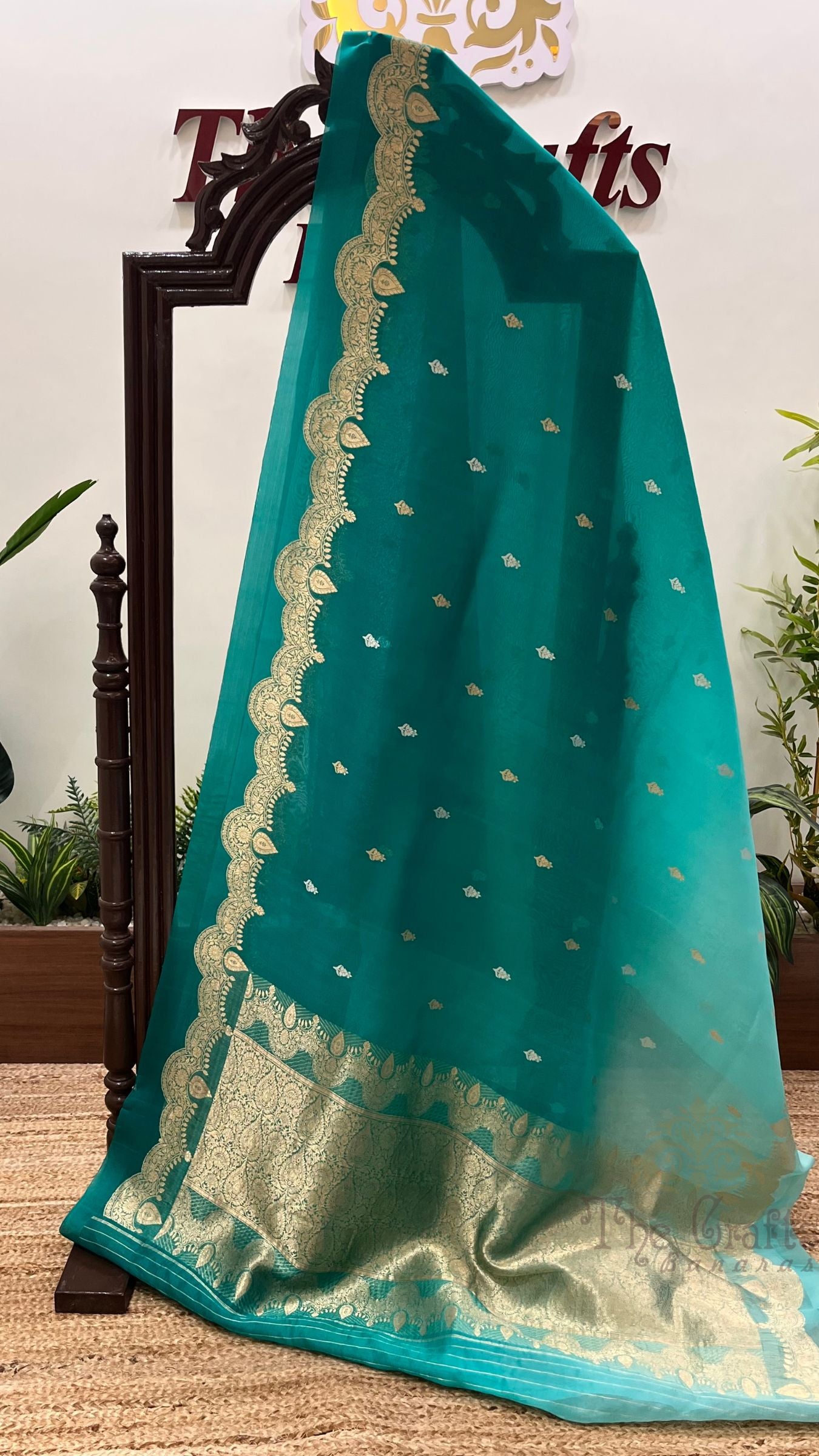 Pure Kora Silk Handloom Banarasi Saree