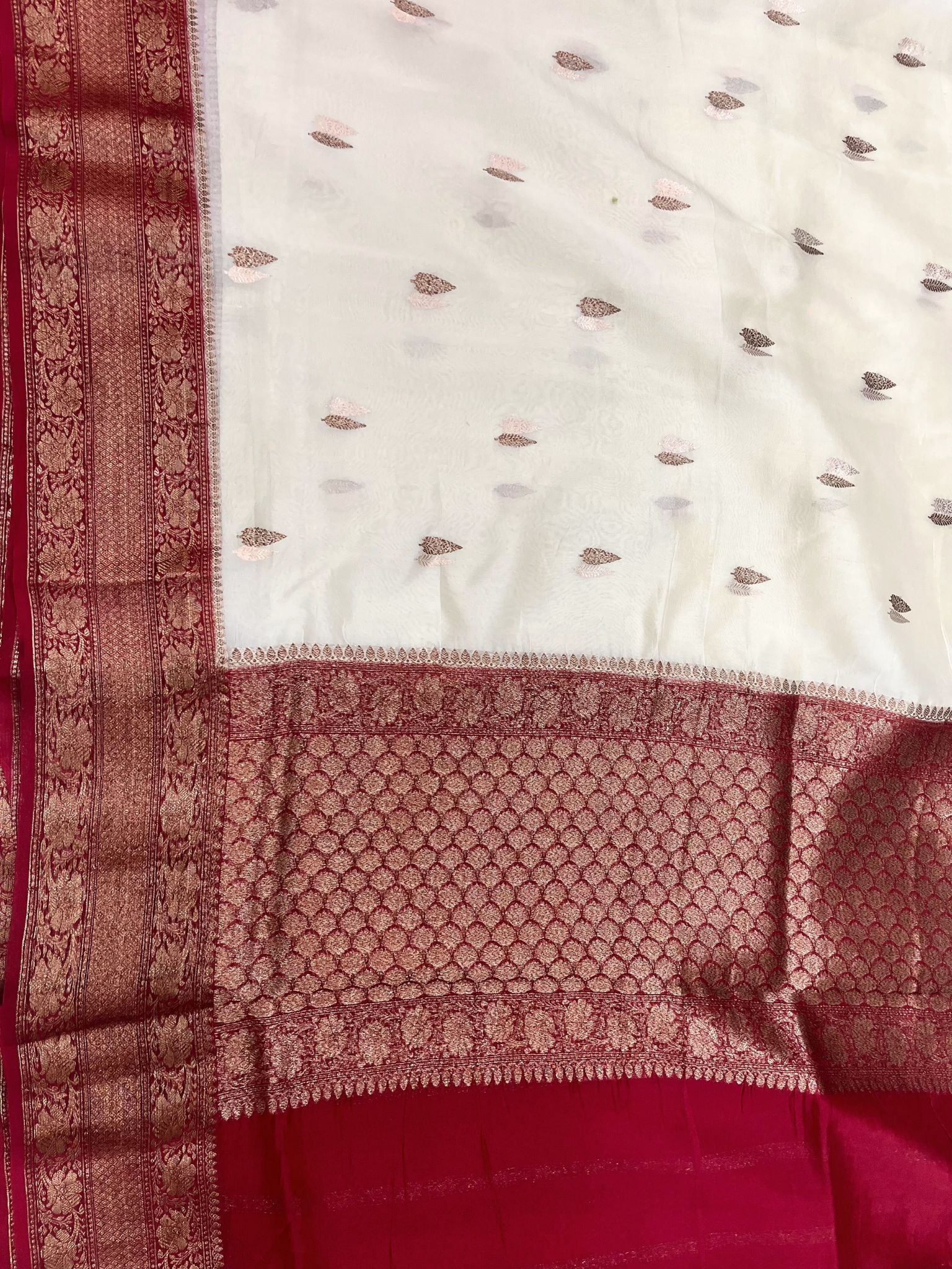 Pure Kora Silk Handloom Banarasi Saree