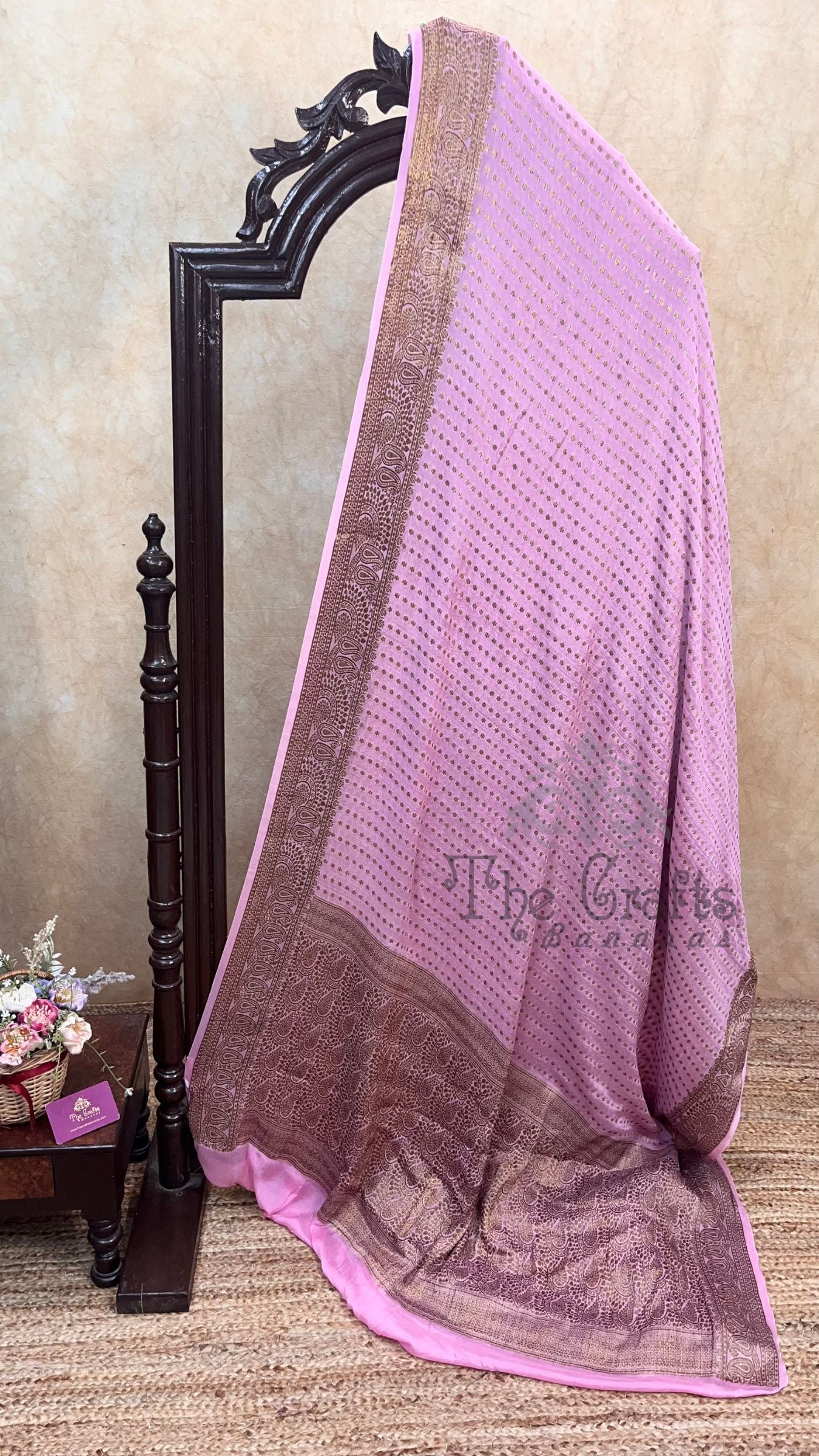 Pure Khaddi Chiffon Banarasi Saree