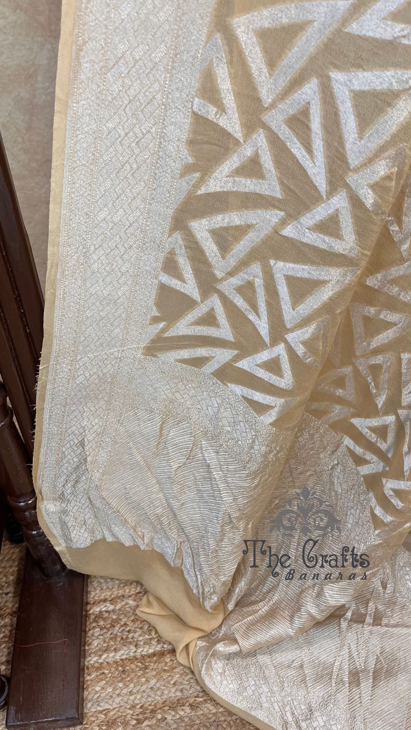 Pure Georgette Banarasi Saree - Silver Zari