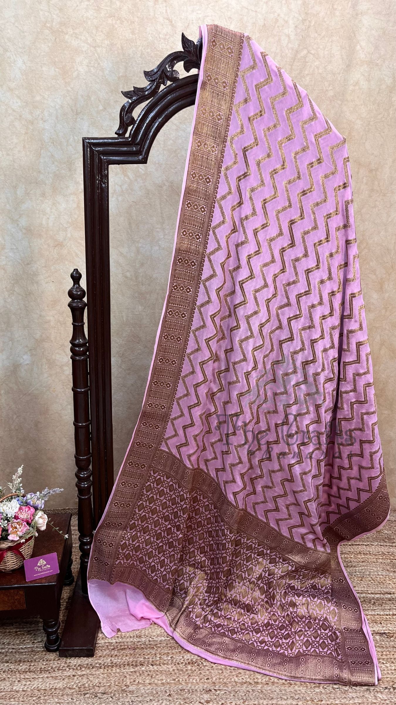 Pure Khaddi Chiffon Banarasi Saree