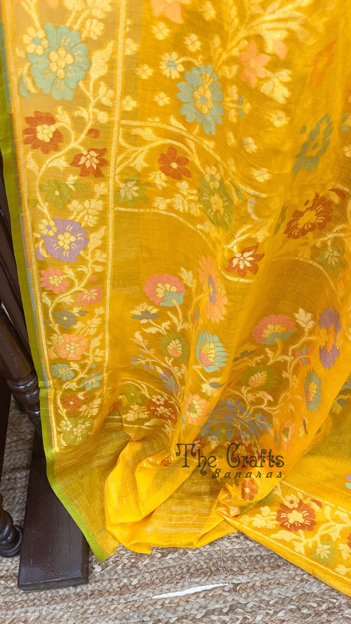 Pure Ektara Cotton Jamdani Banarasi Saree - Tilfi