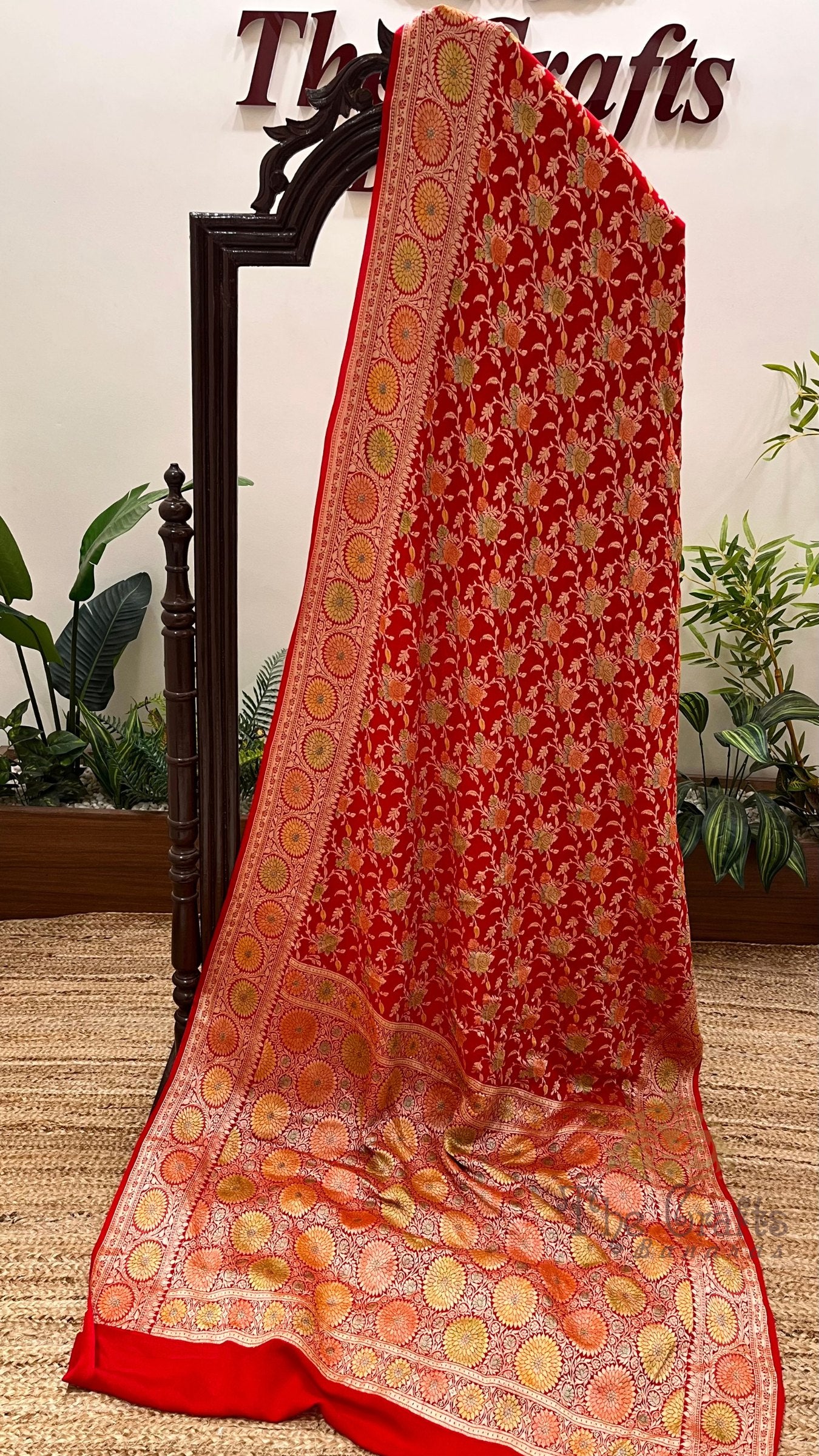 Pure Khaddi Chiffon Banarasi Saree