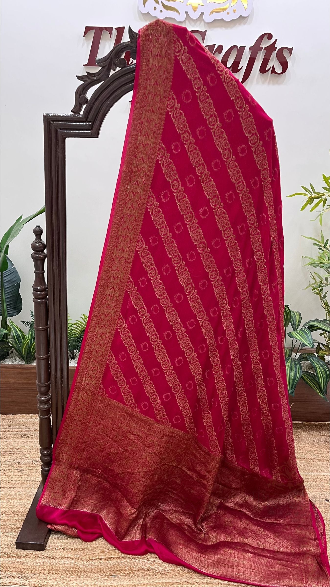 Pure Khaddi Chiffon Banarasi Saree