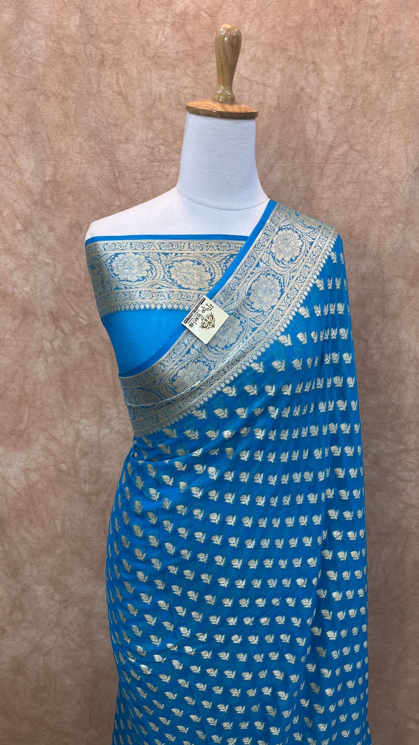 Pure Khaddi Chiffon Banarasi Saree