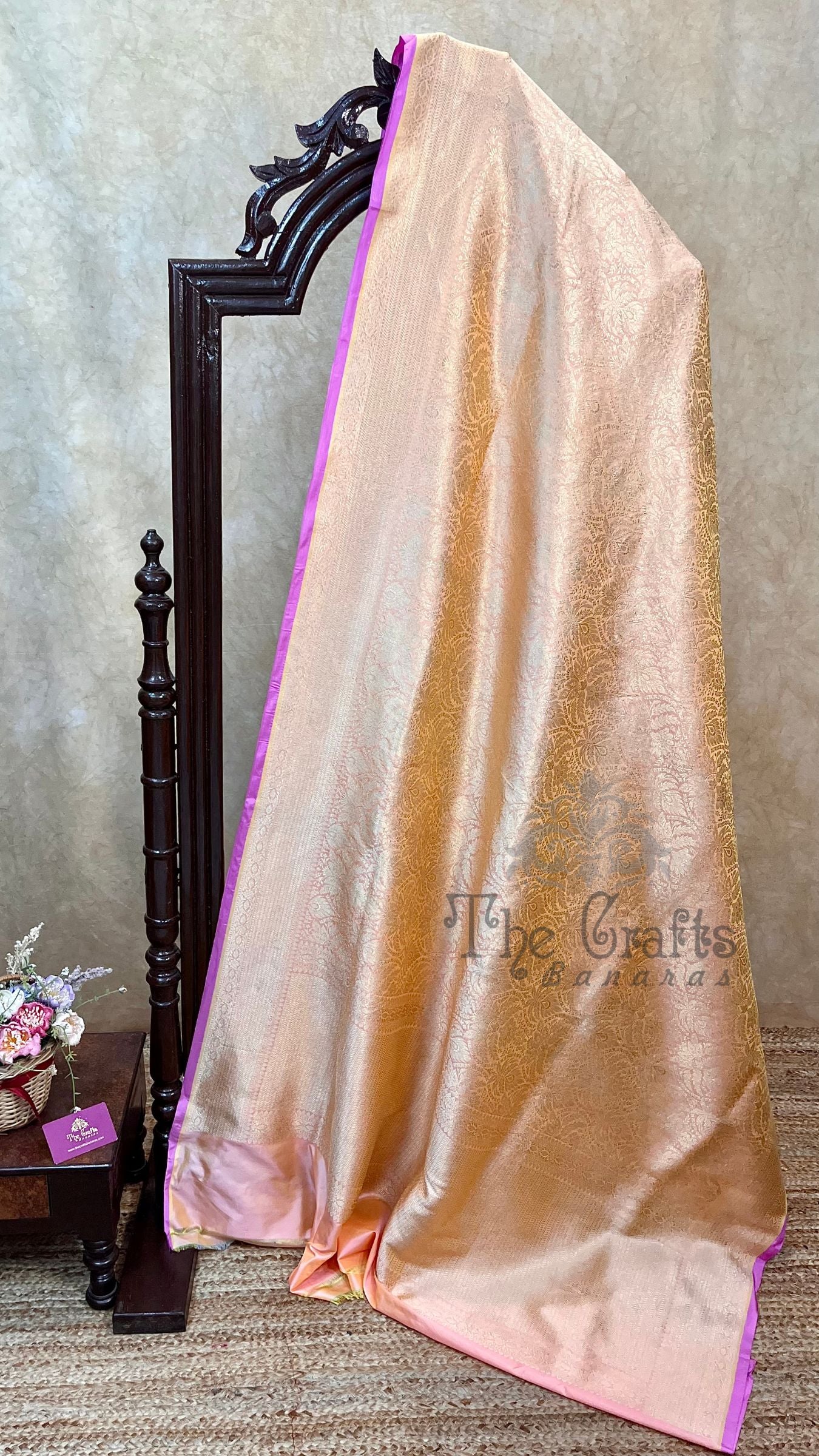 Pure Katan Tissue Silk Handloom Banarasi Saree - Tanchui Brocade