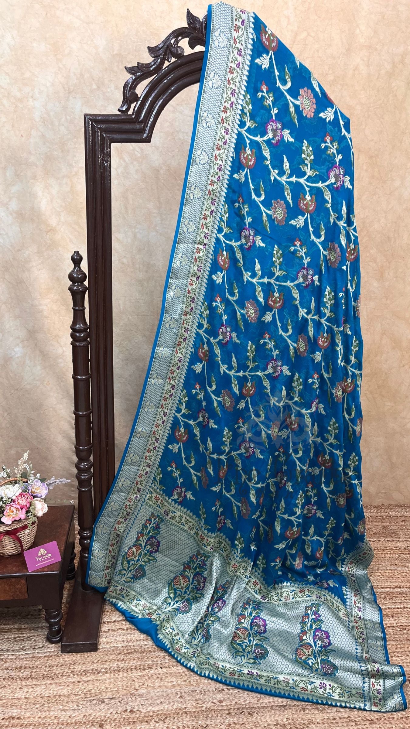 Pure Khaddi Chiffon Banarasi Saree