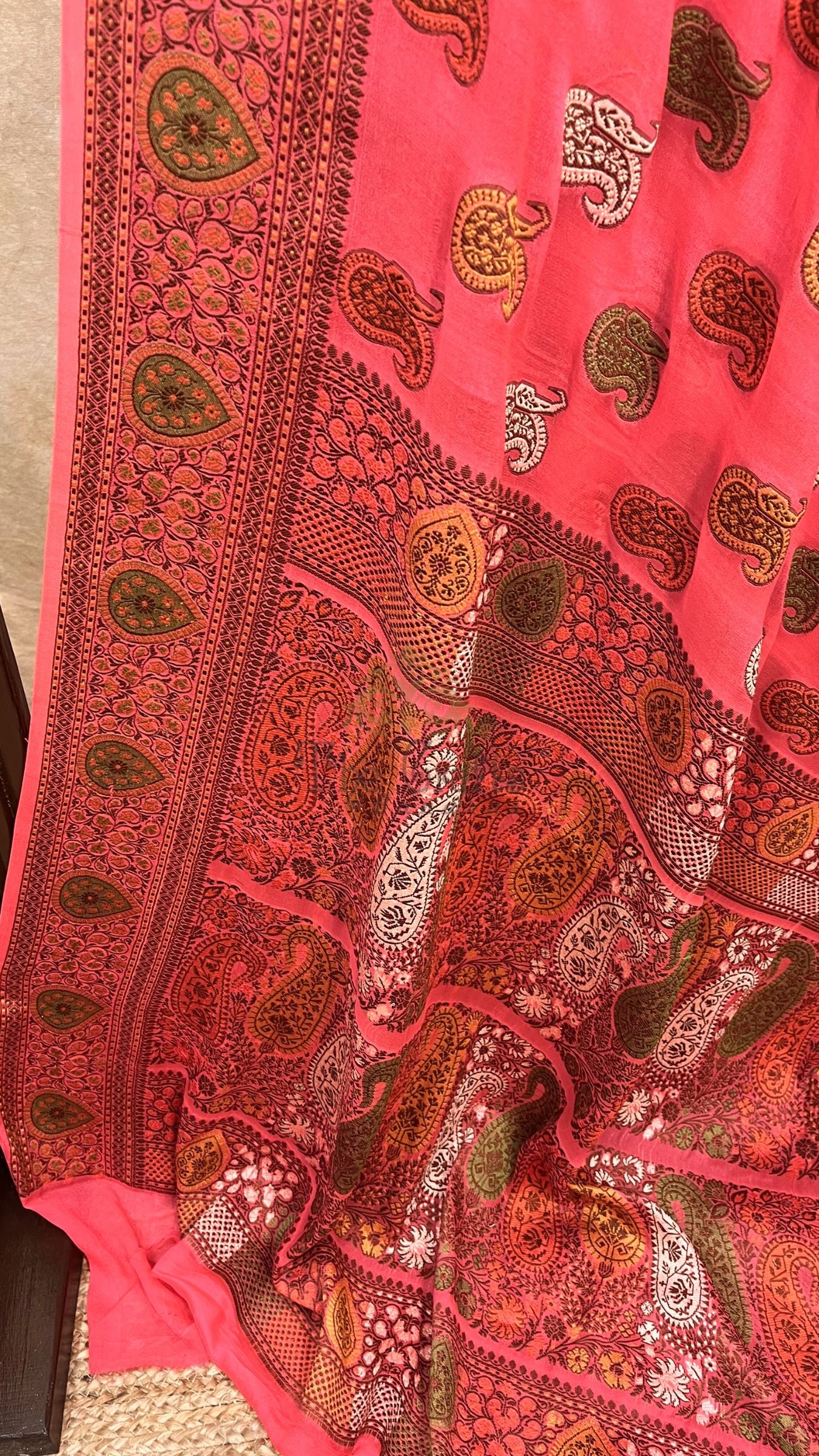 Pure Khaddi Chiffon Banarasi Saree