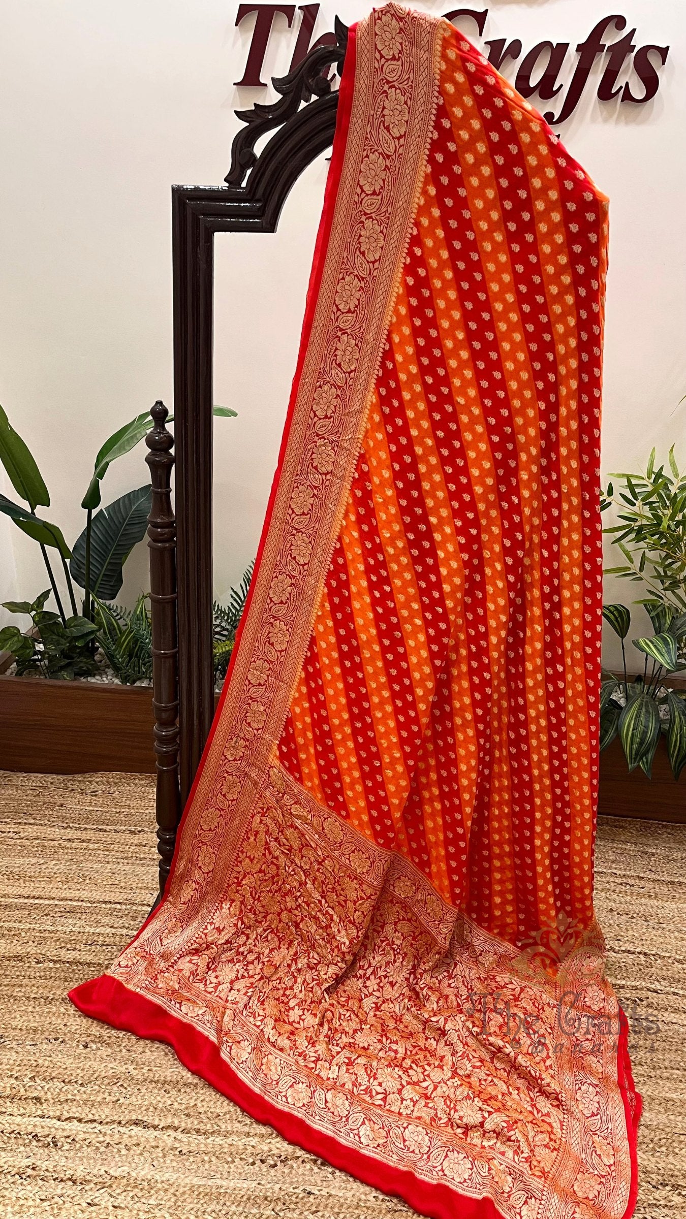 Pure Khaddi Chiffon Banarasi Saree