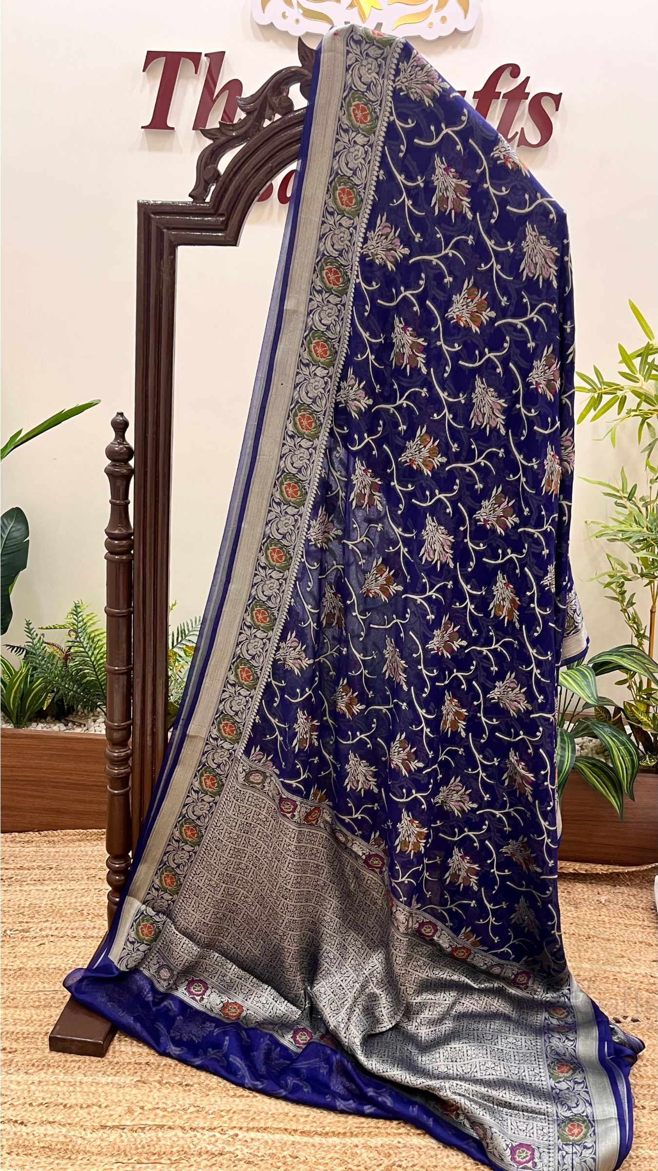 Pure Khaddi Chiffon Banarasi Saree