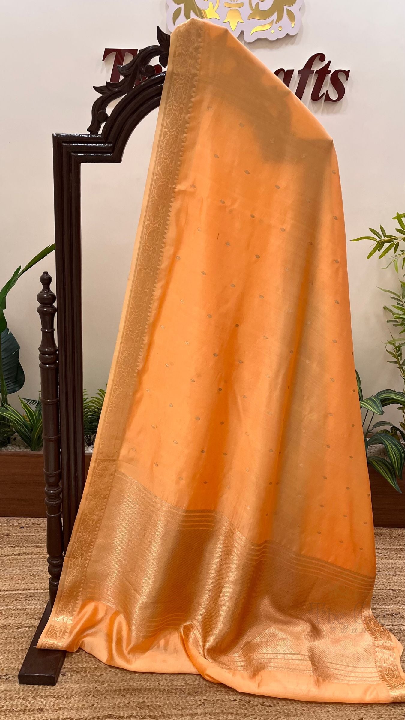 Pure  Mango Silk Handloom Banarasi Saree