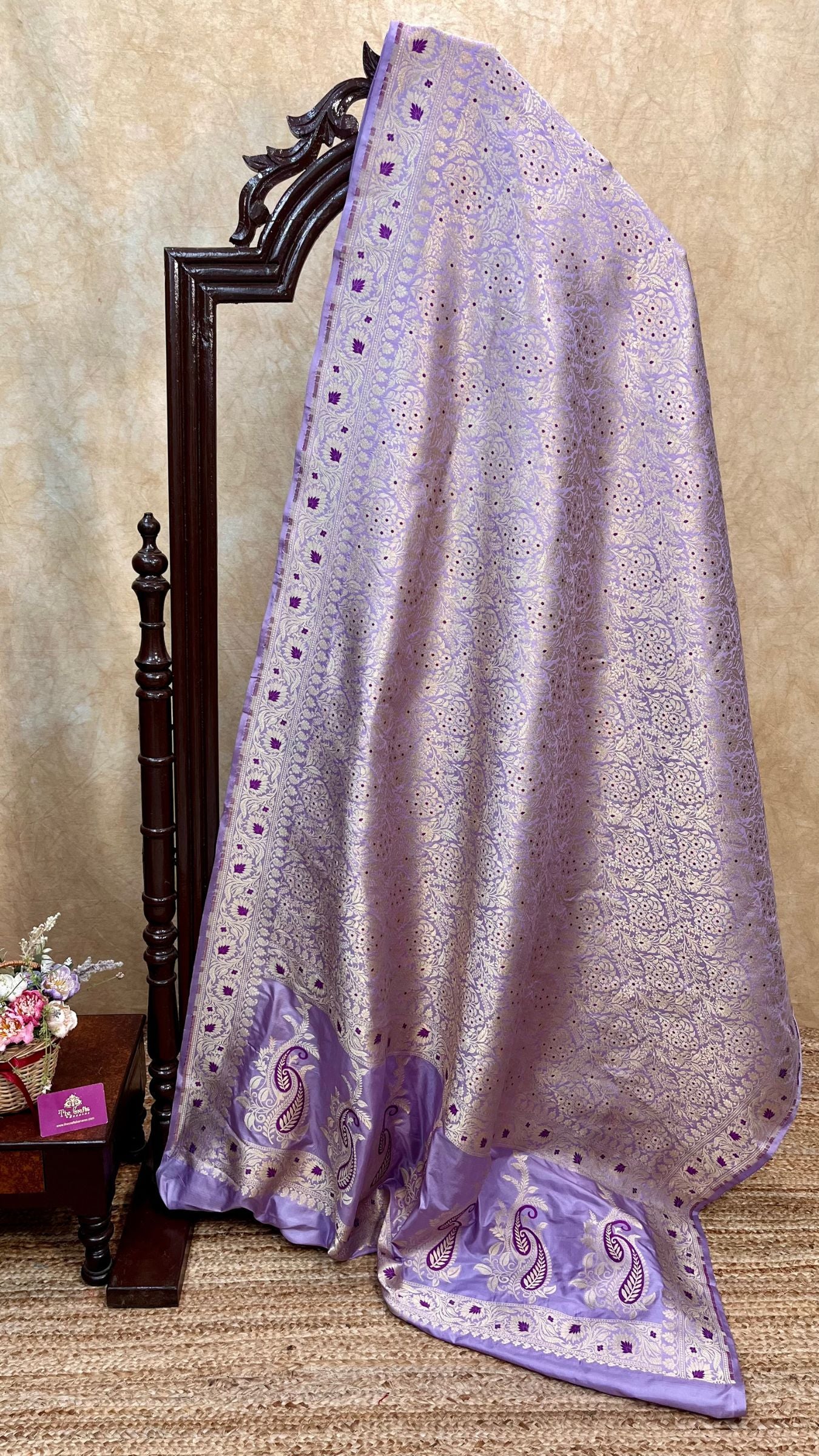 Pure Katan Silk Handloom Banarasi Saree - Tanchui Brocade Meena