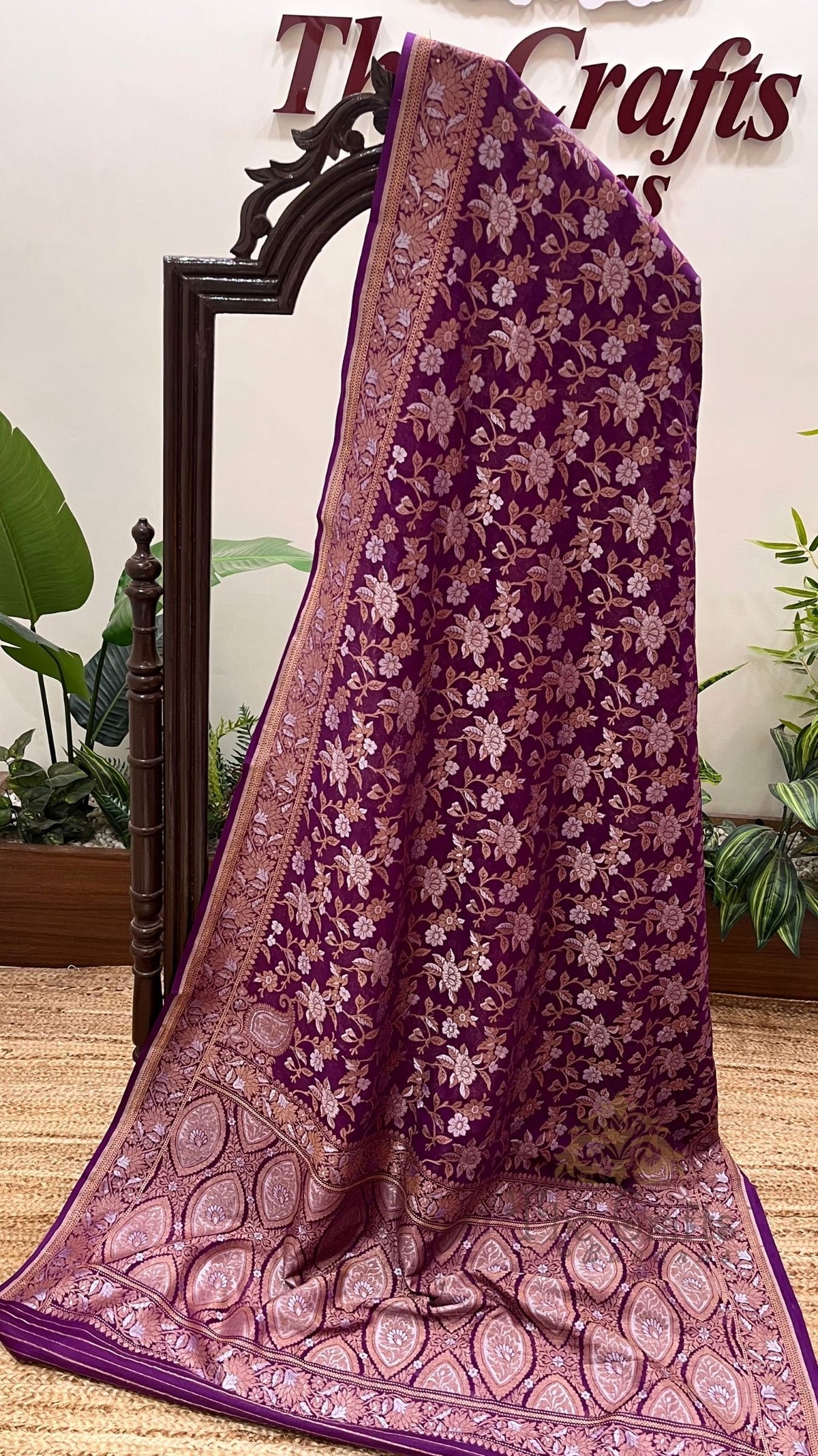 Pure Ektara Cotton Jamdani Banarasi Saree - Alfi