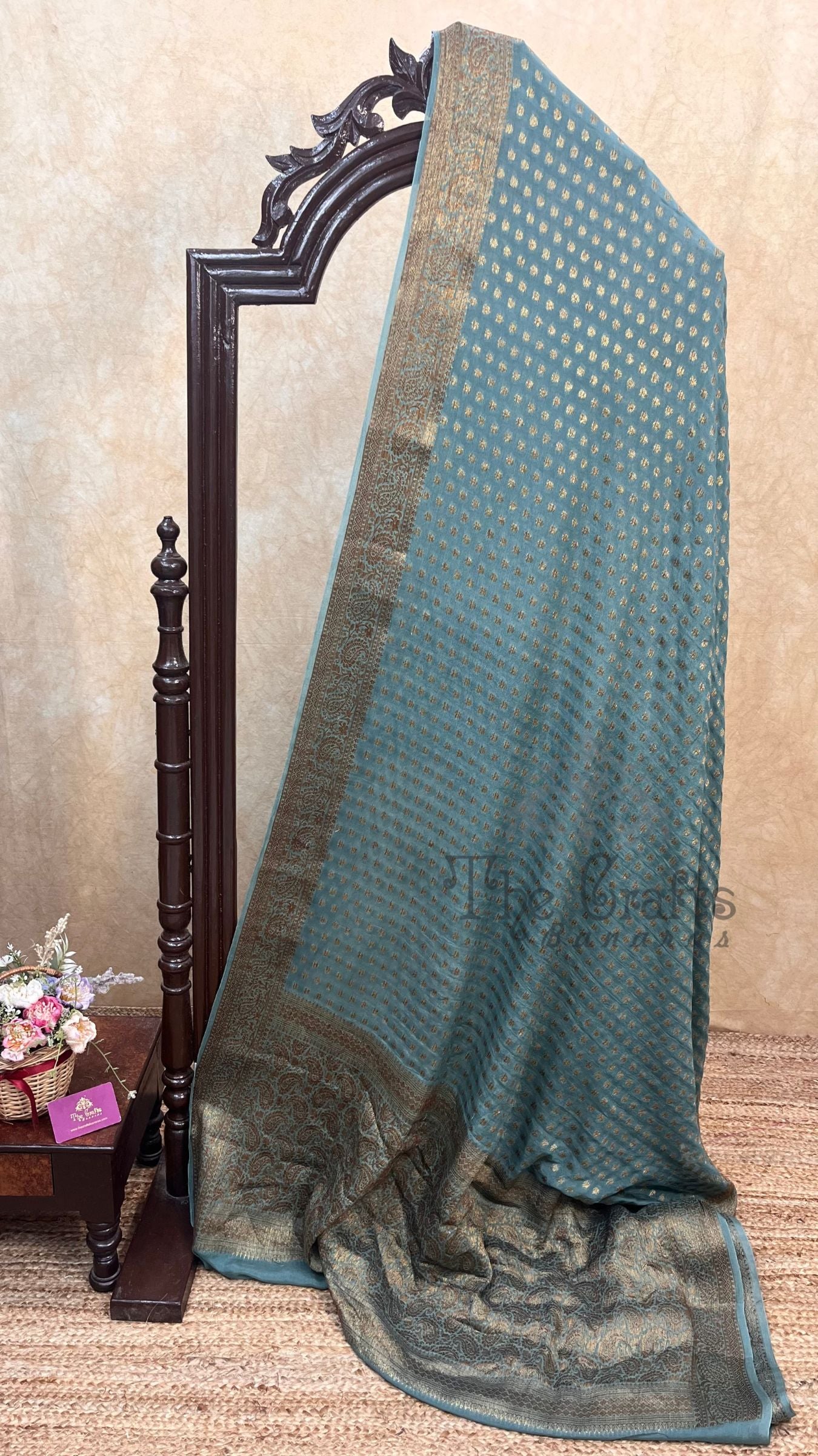 Pure Khaddi Chiffon Banarasi Saree