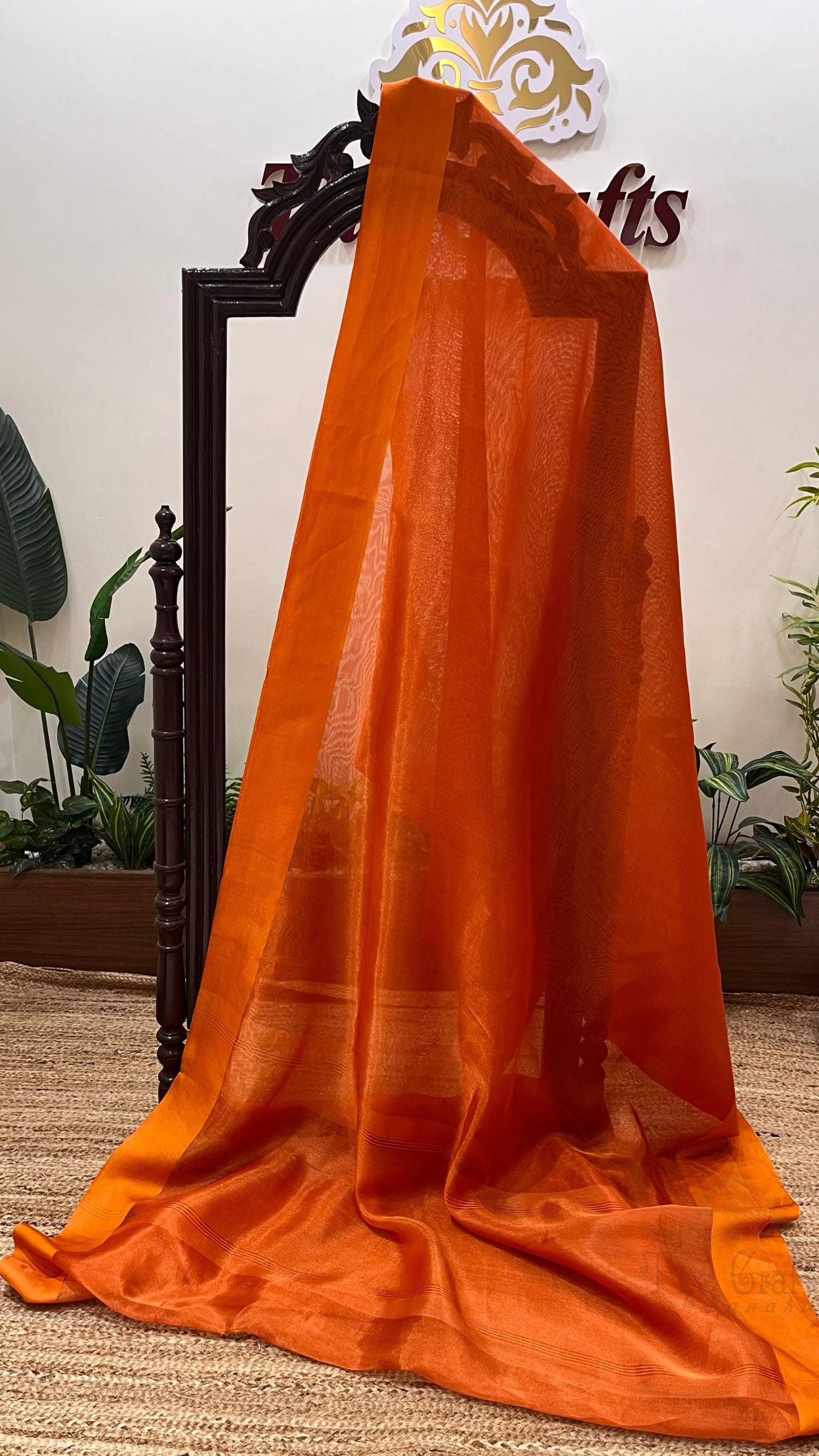 Pure Tissue Silk Handloom Banarasi Saree - with Satin Border