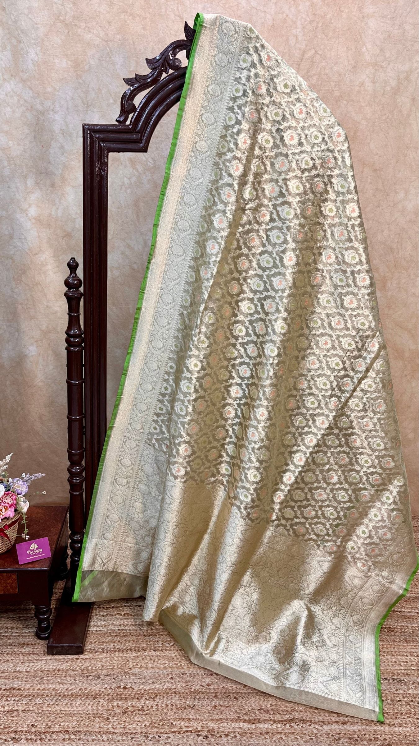 Pure Tissue Silk Handloom Banarasi Saree - Reshmi Zari
