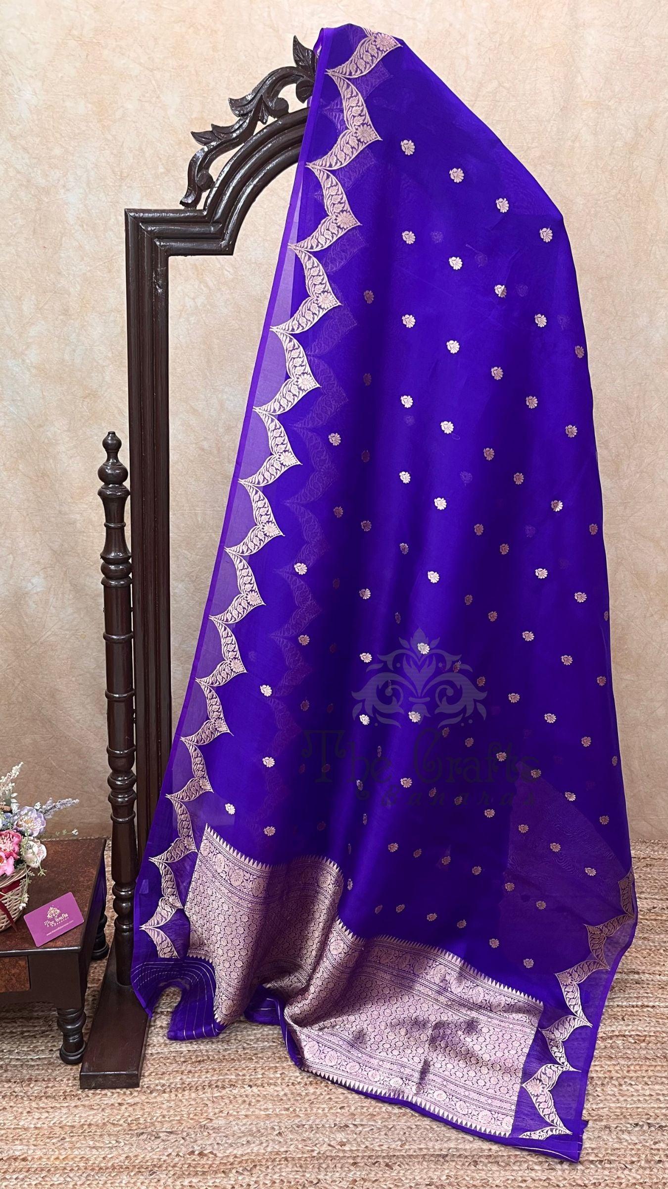 Pure Kora Silk Handloom Banarasi Saree