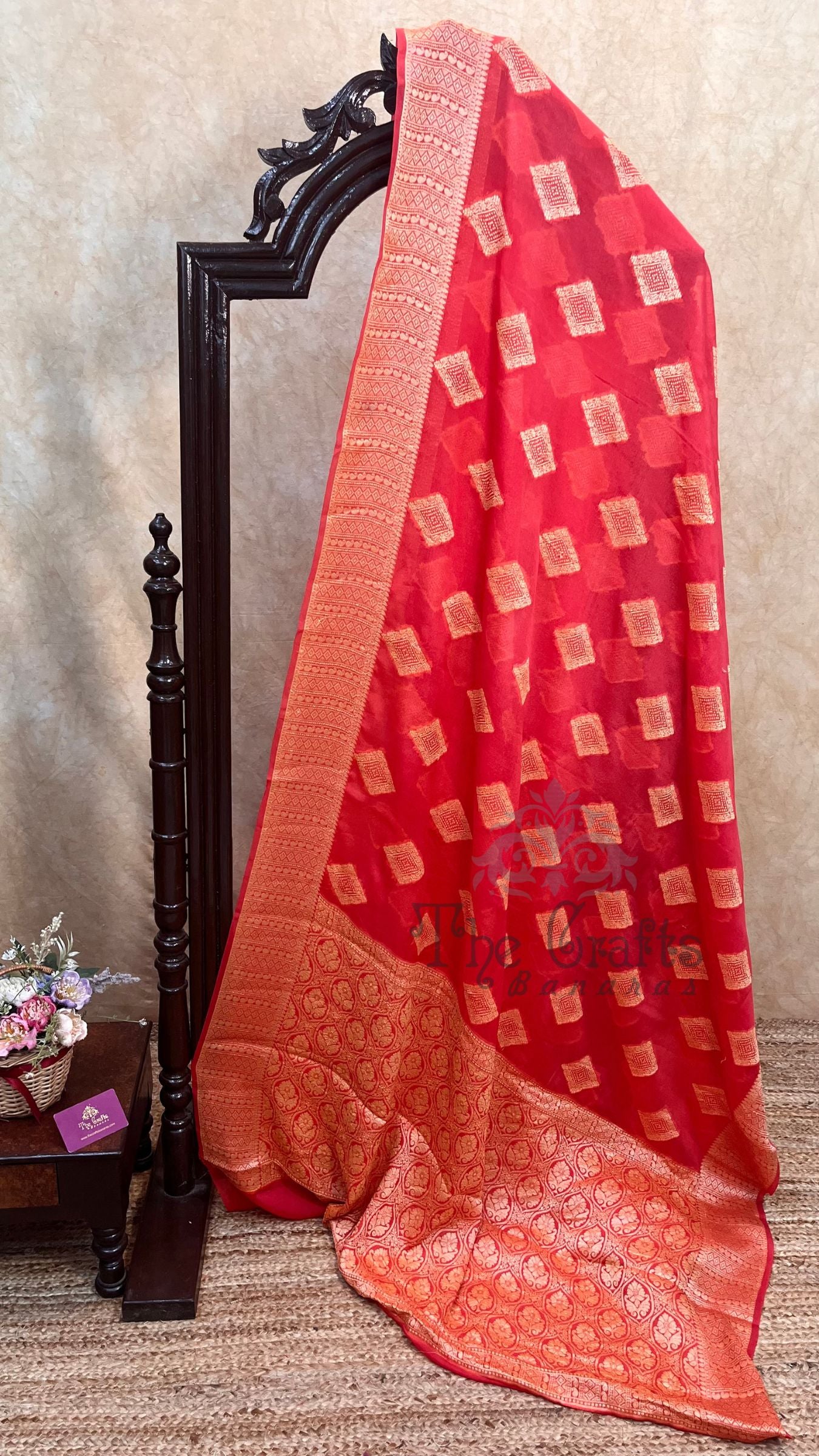 Pure Khaddi Chiffon Banarasi Saree