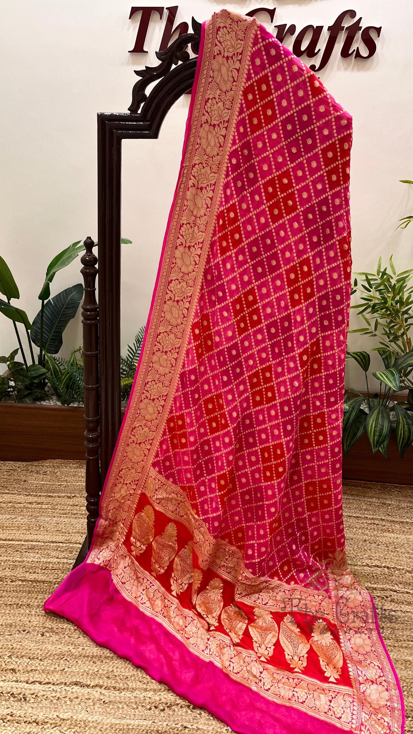 Pure Khaddi Chiffon Banarasi Saree