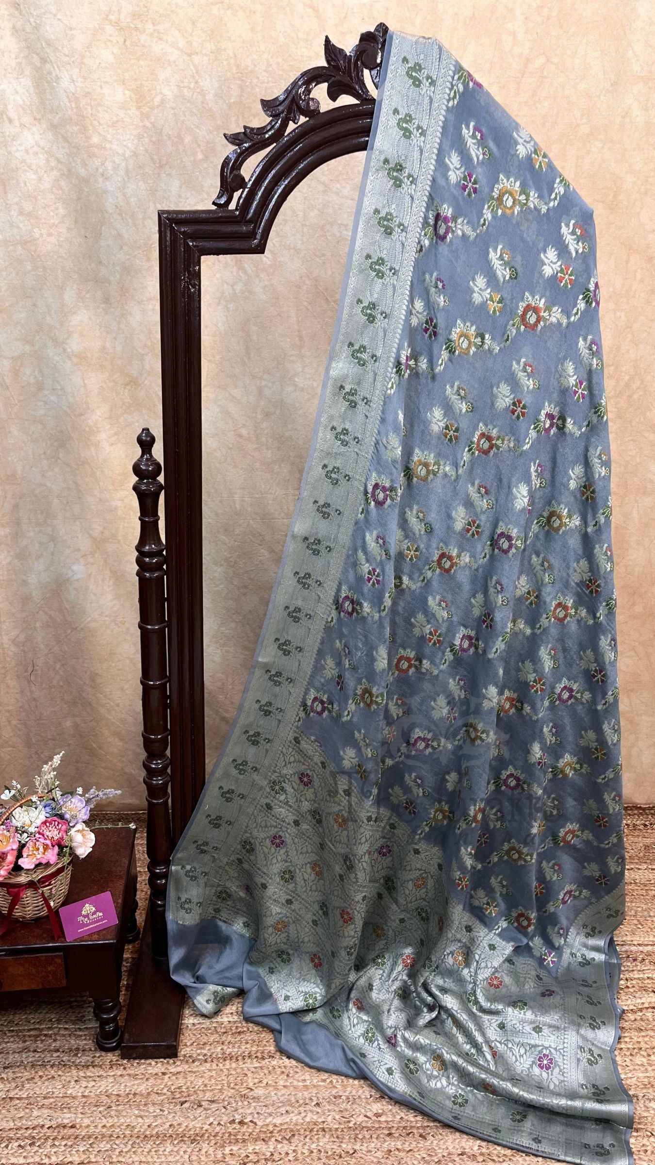 Pure Khaddi Chiffon Banarasi Saree