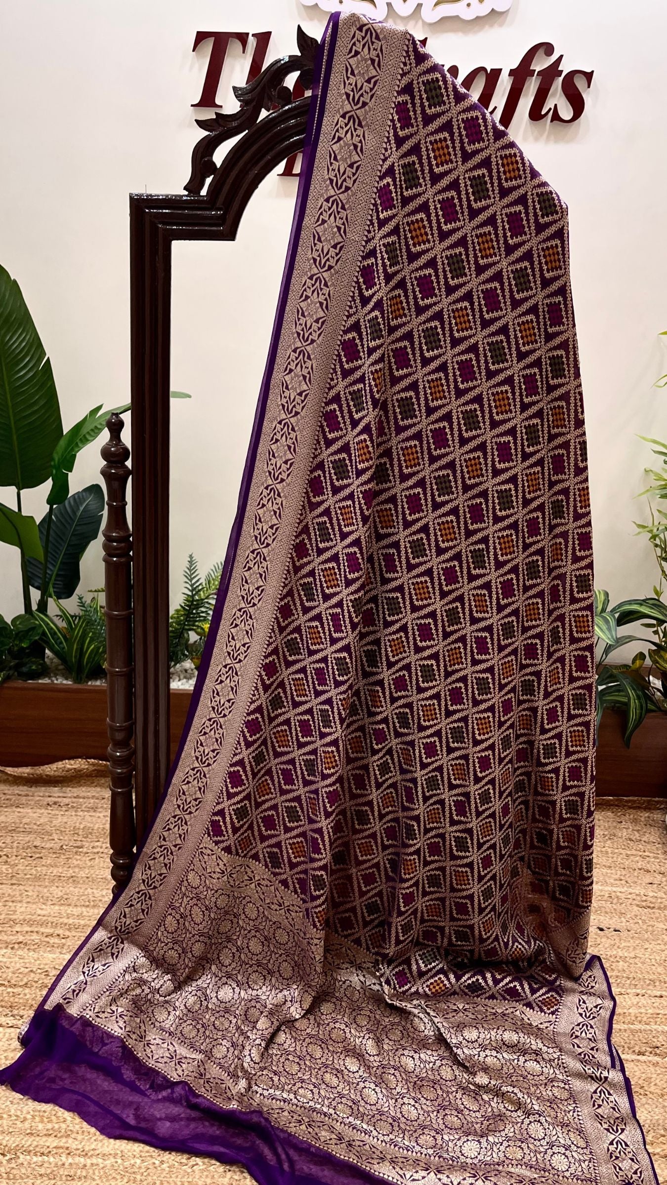 Pure Khaddi Chiffon Banarasi Saree